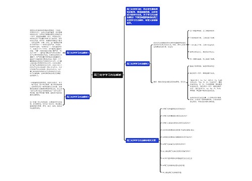 高三化学学习方法解析