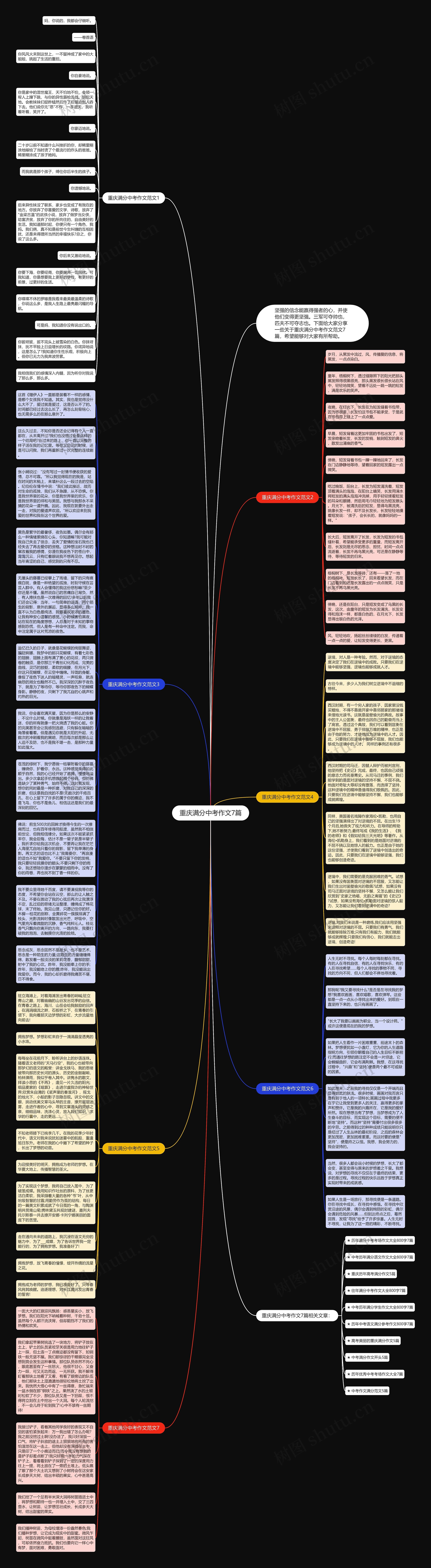 重庆满分中考作文7篇思维导图