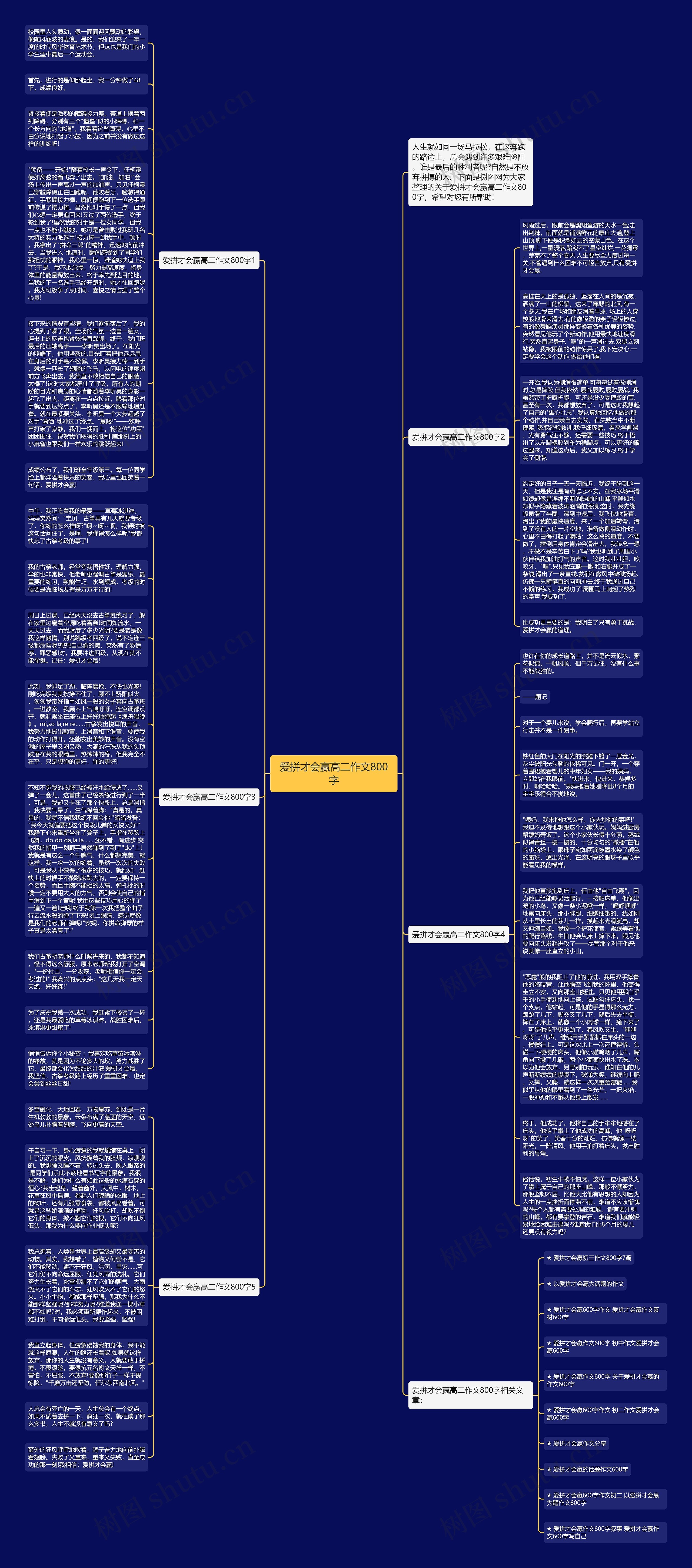 爱拼才会赢高二作文800字思维导图