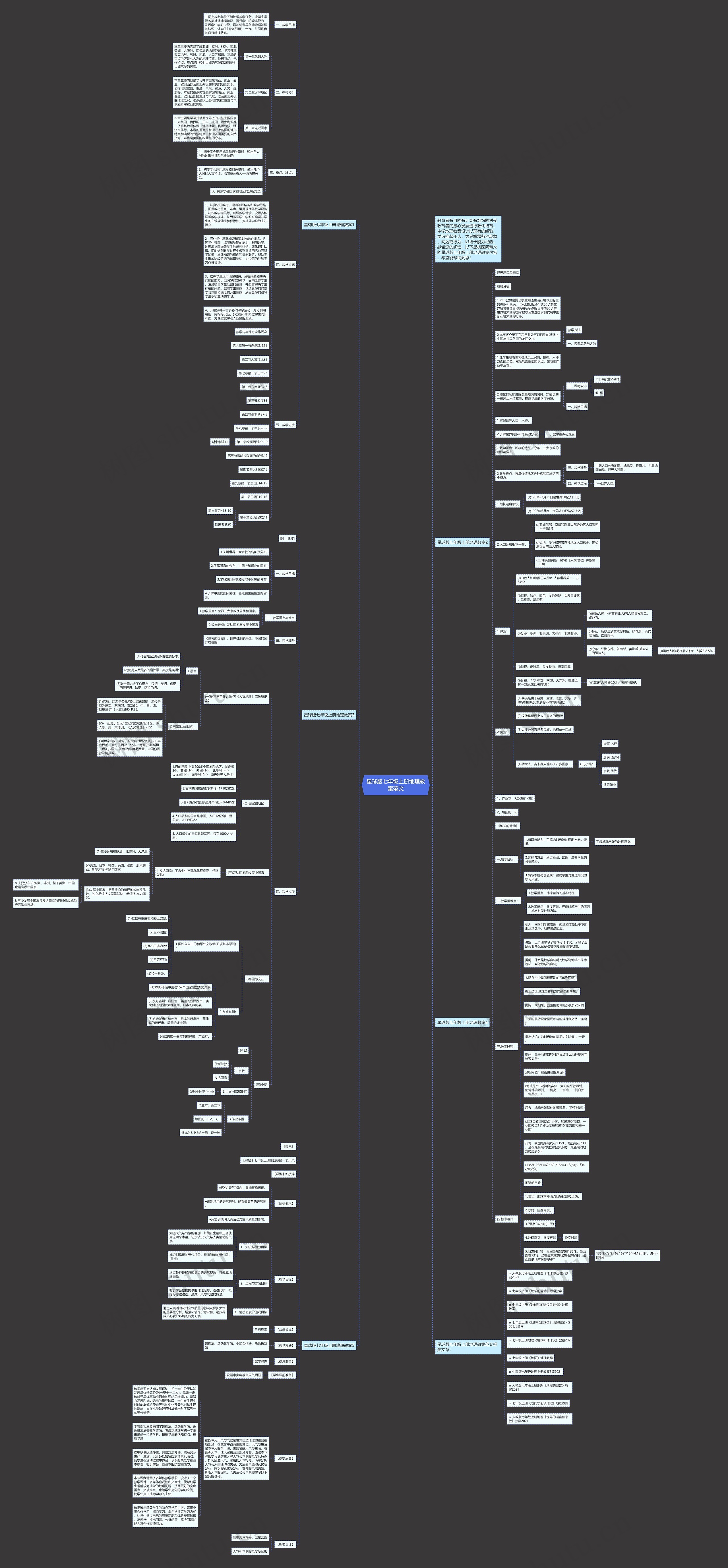 星球版七年级上册地理教案范文