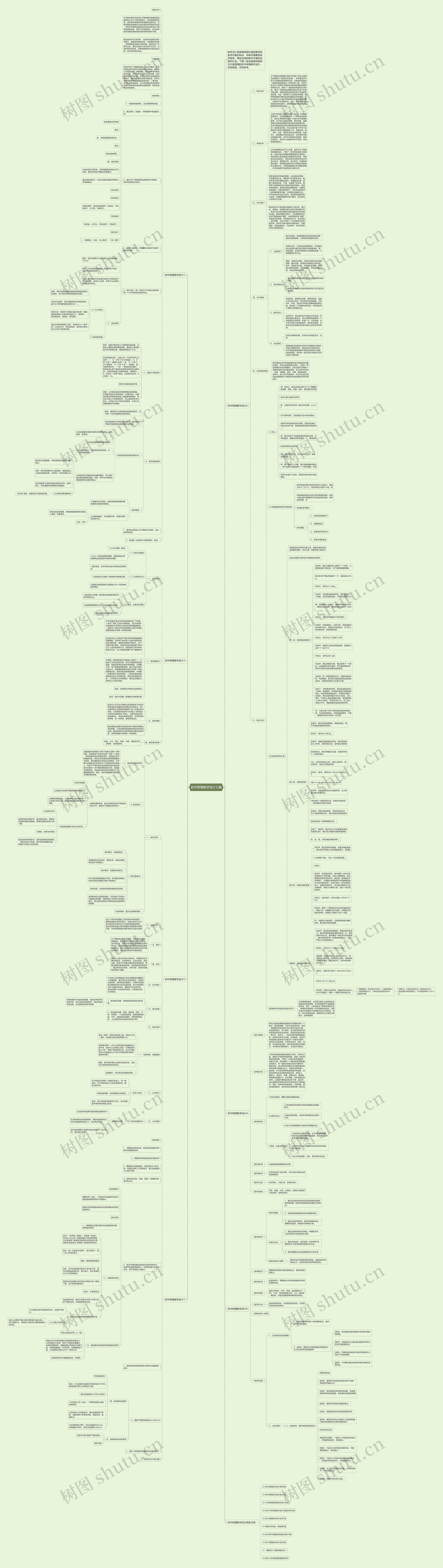 初中物理教学设计七篇思维导图