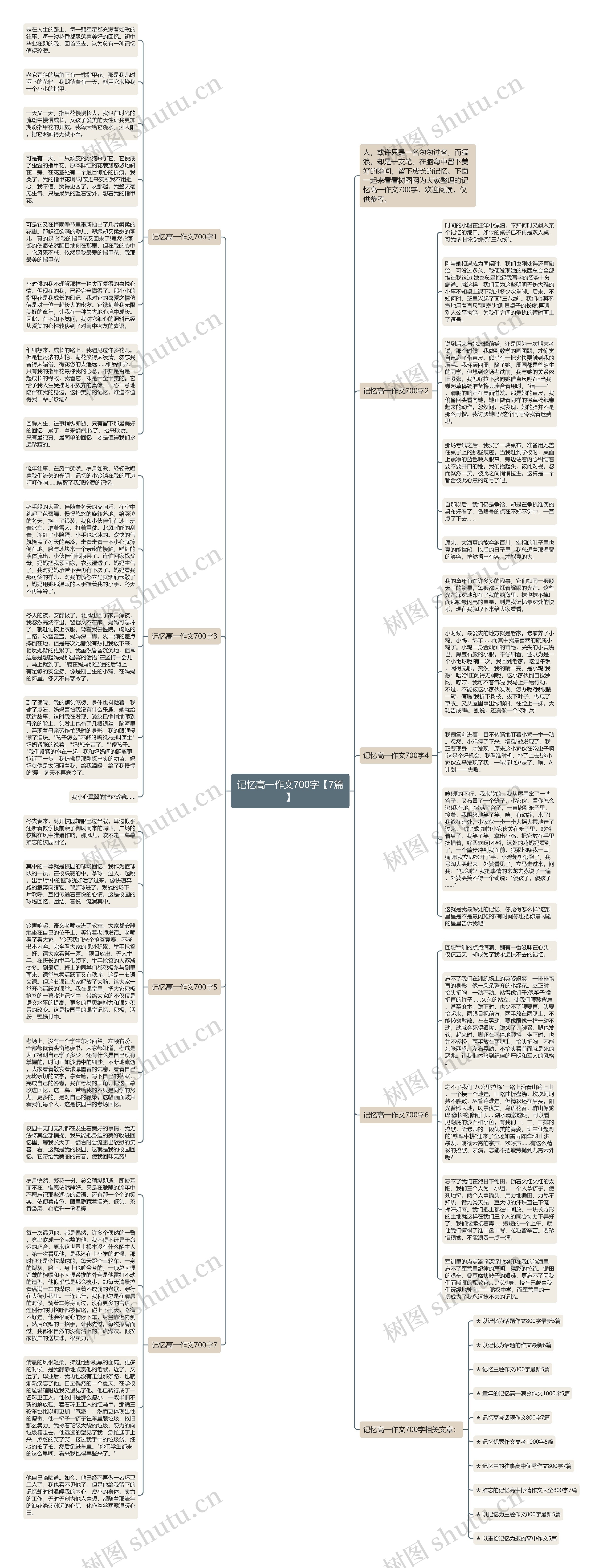记忆高一作文700字【7篇】思维导图