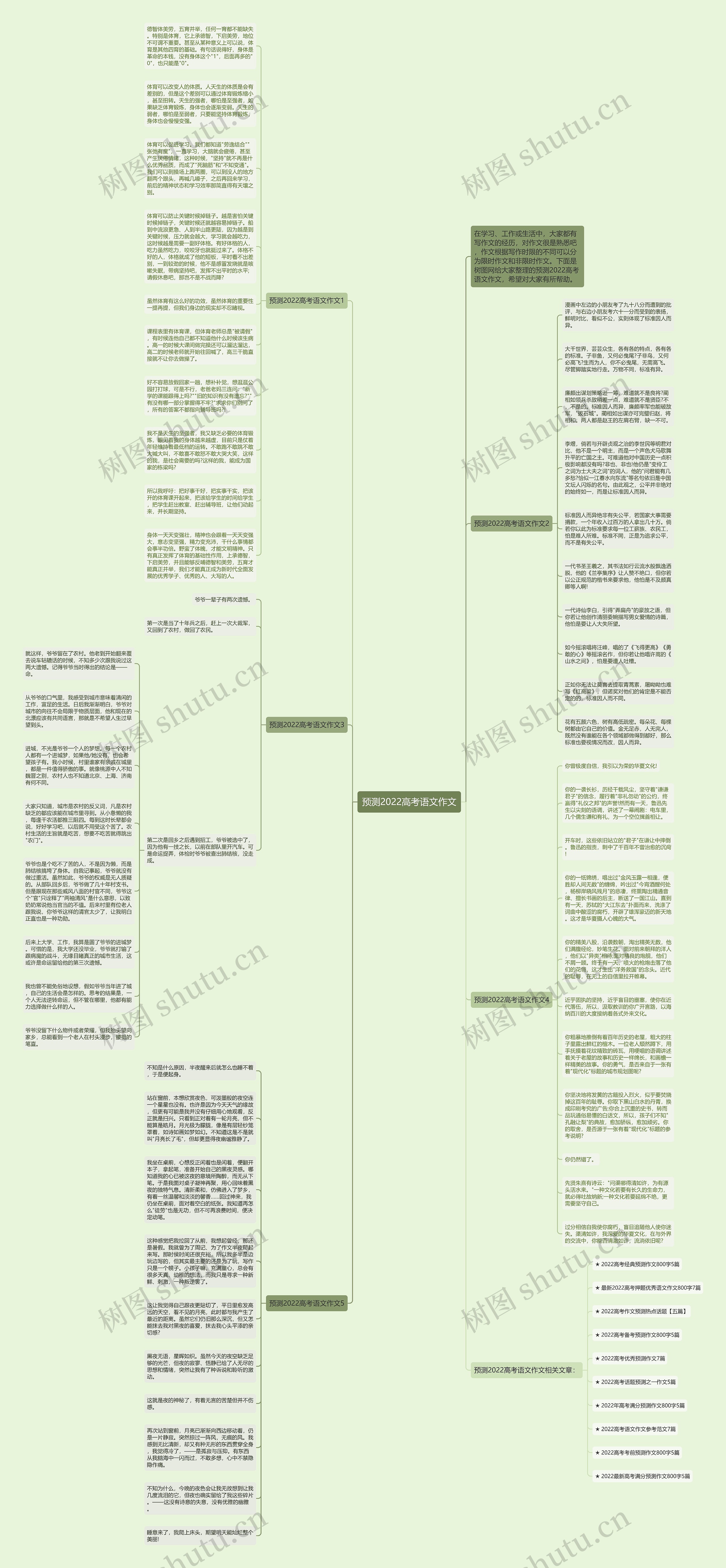 预测2022高考语文作文思维导图