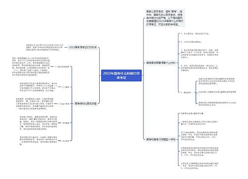 2023年国考什么时候打印准考证