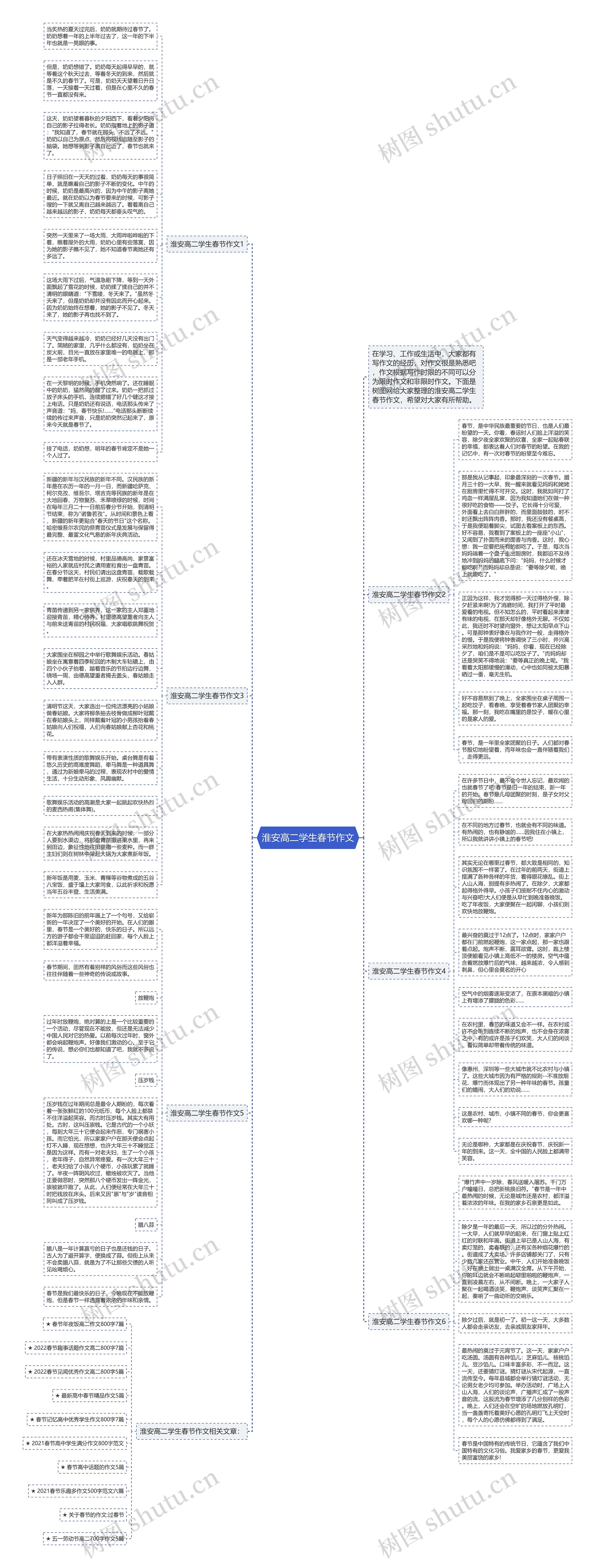 淮安高二学生春节作文思维导图