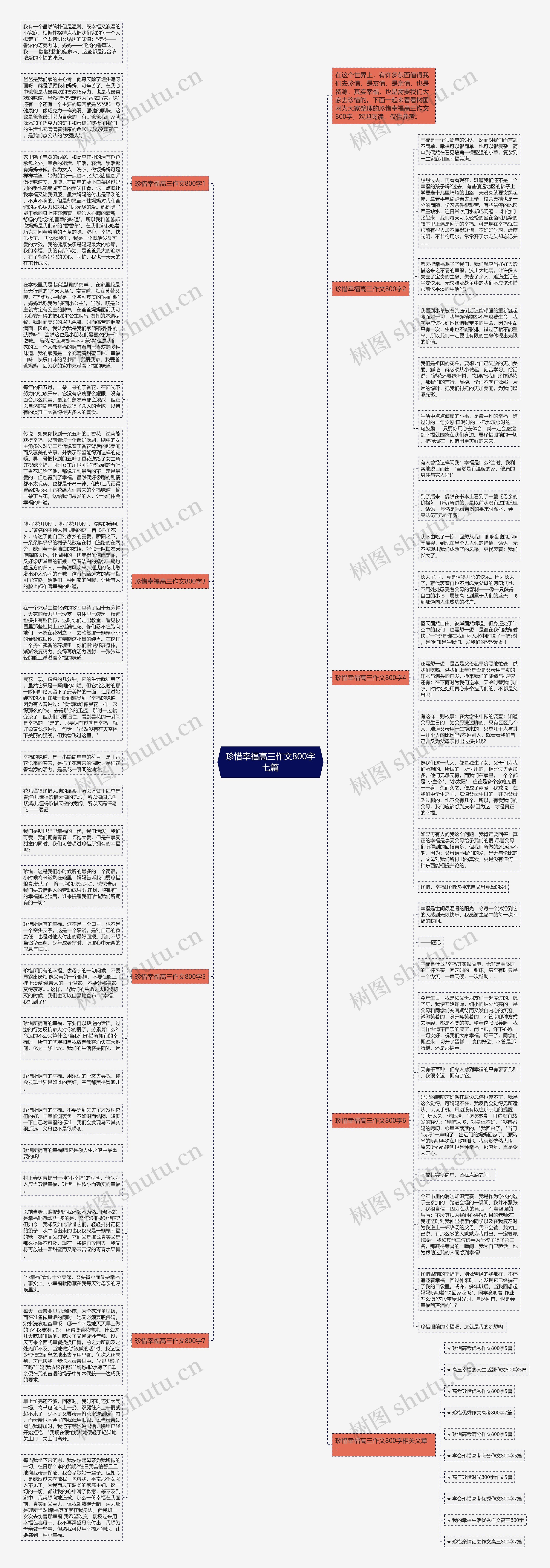 珍惜幸福高三作文800字七篇思维导图