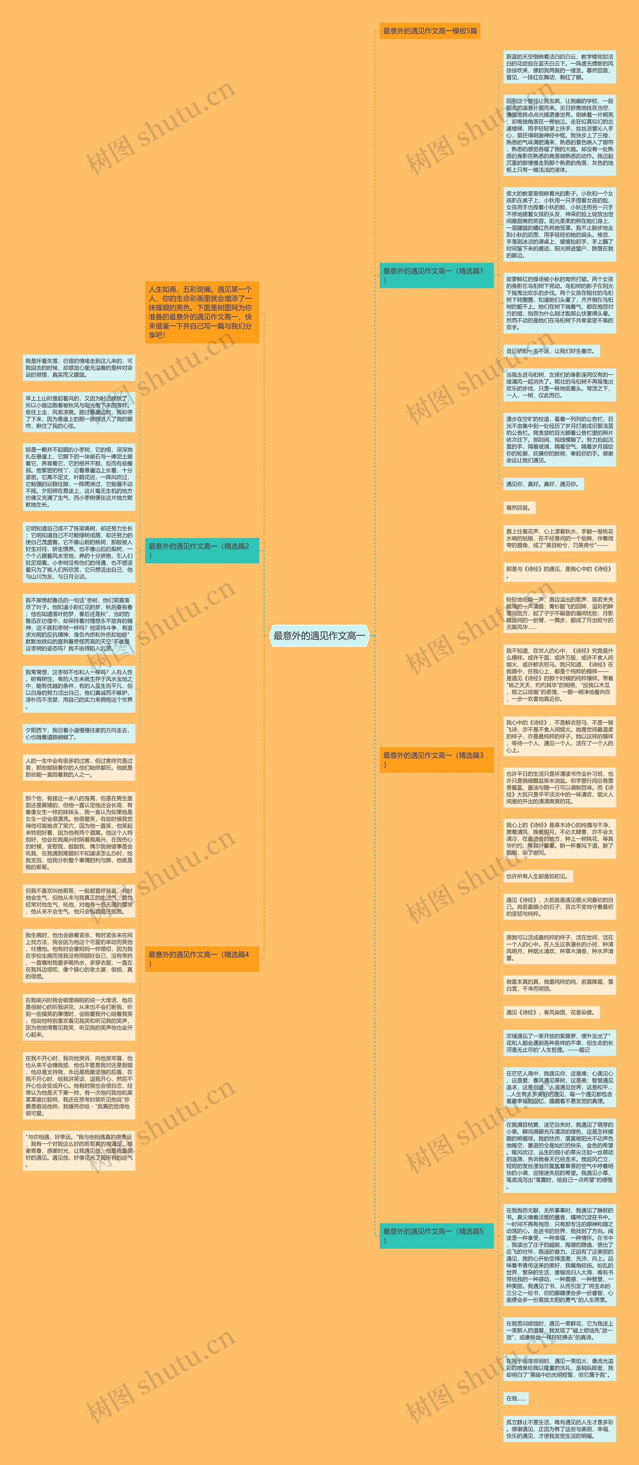 最意外的遇见作文高一思维导图高清图 最意外的遇见作文高一思维导图