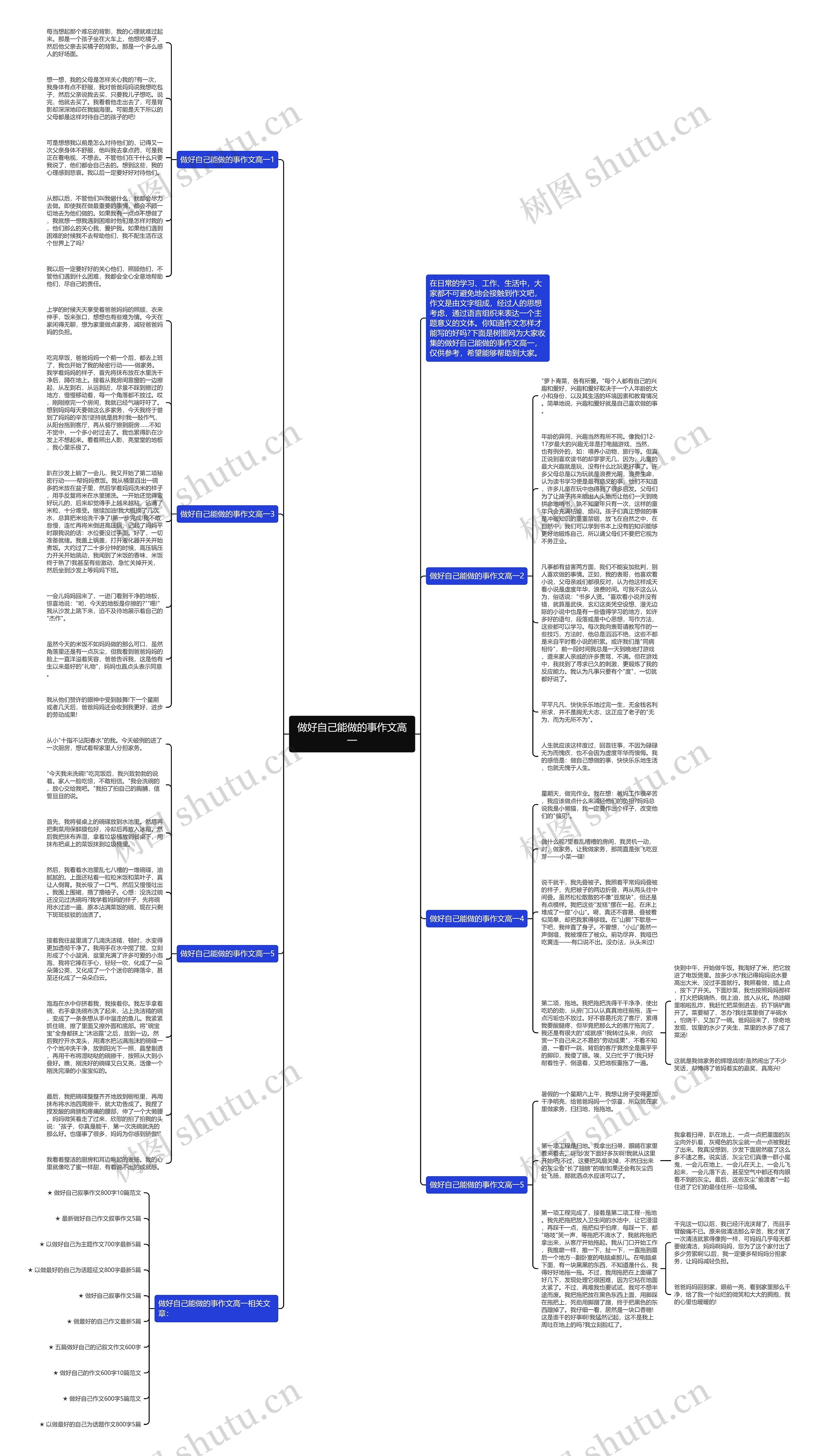 做好自己能做的事作文高一思维导图