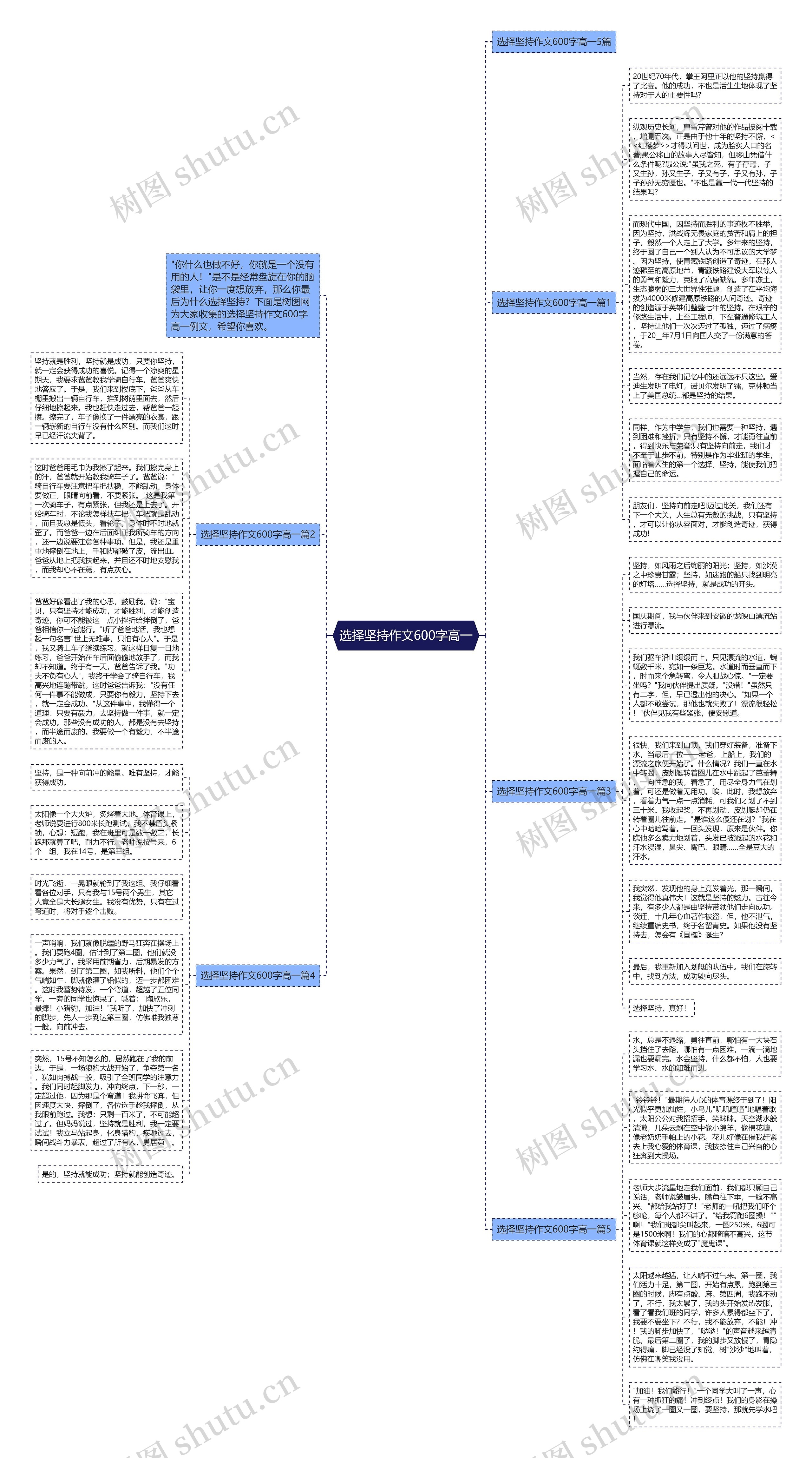 选择坚持作文600字高一思维导图