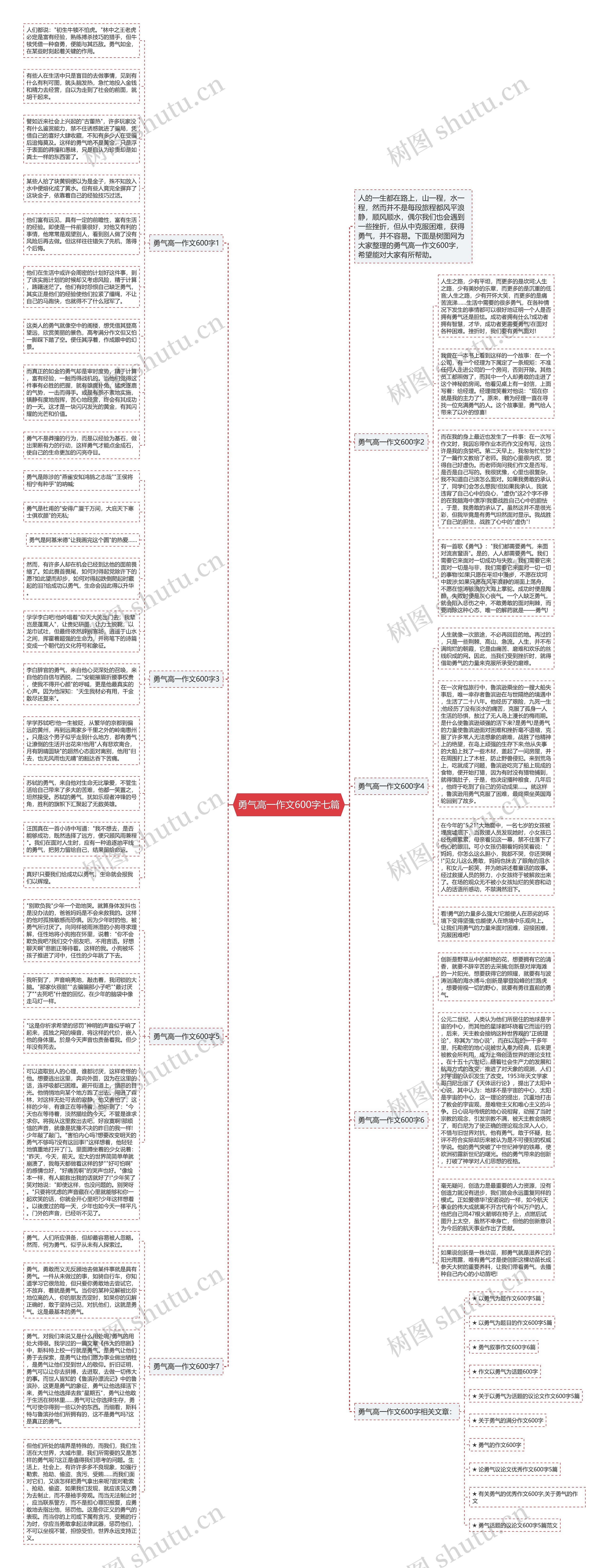 勇气高一作文600字七篇思维导图