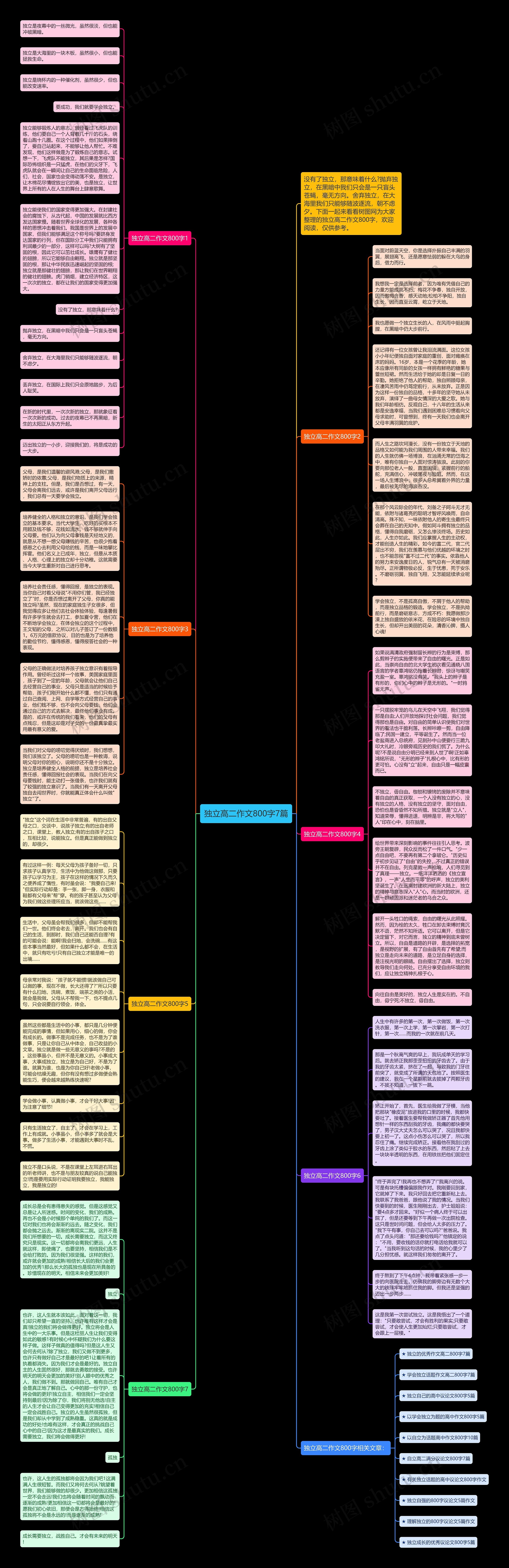 独立高二作文800字7篇思维导图