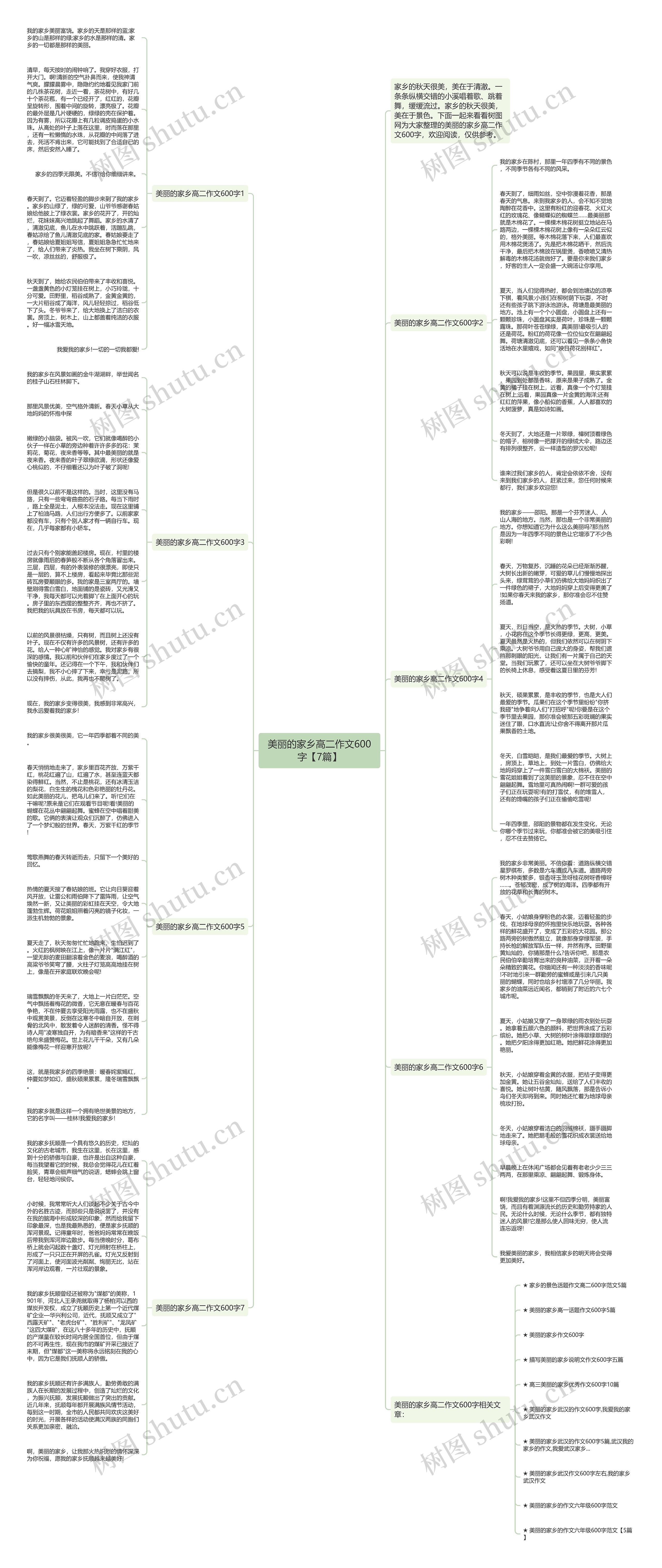 美丽的家乡高二作文600字【7篇】思维导图