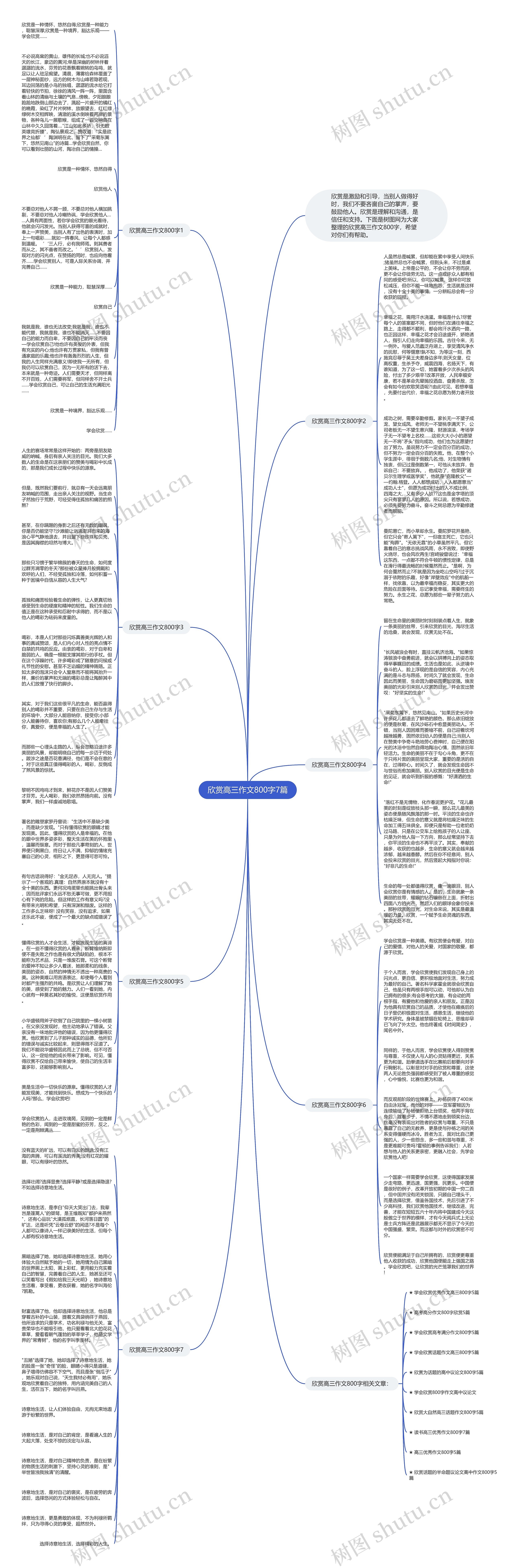 欣赏高三作文800字7篇思维导图