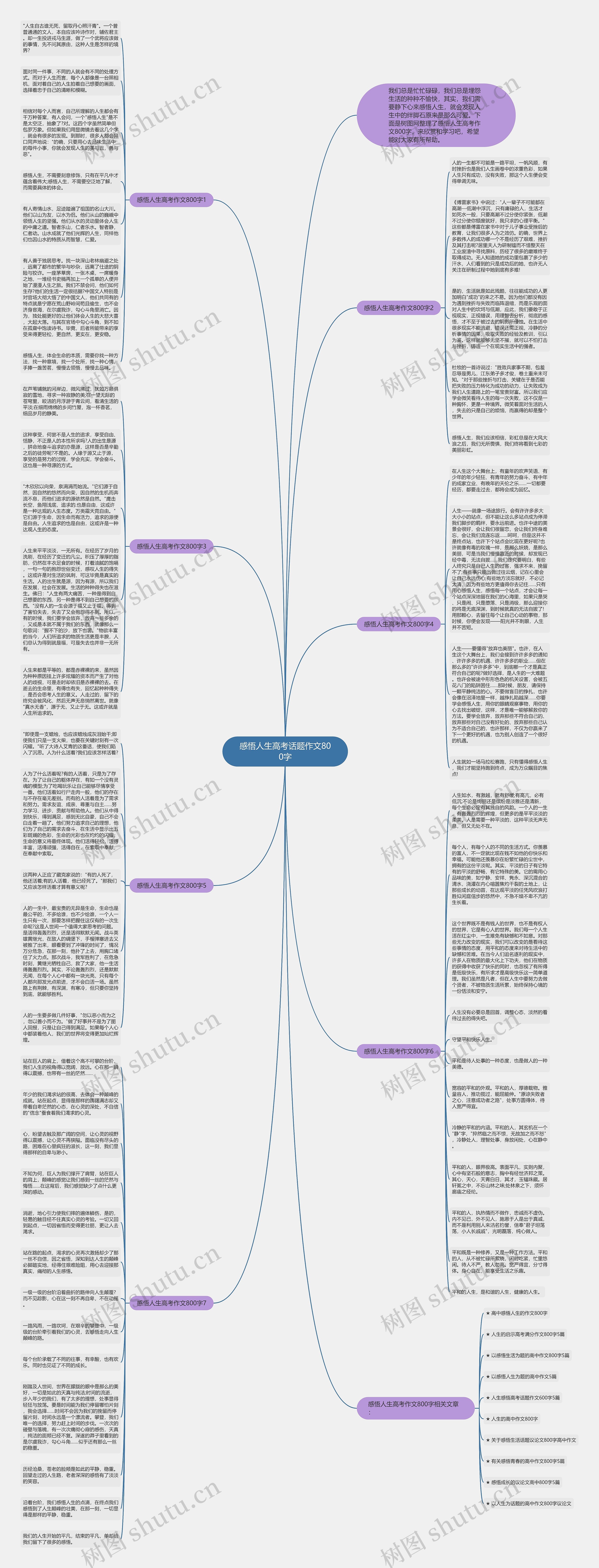 感悟人生高考话题作文800字思维导图