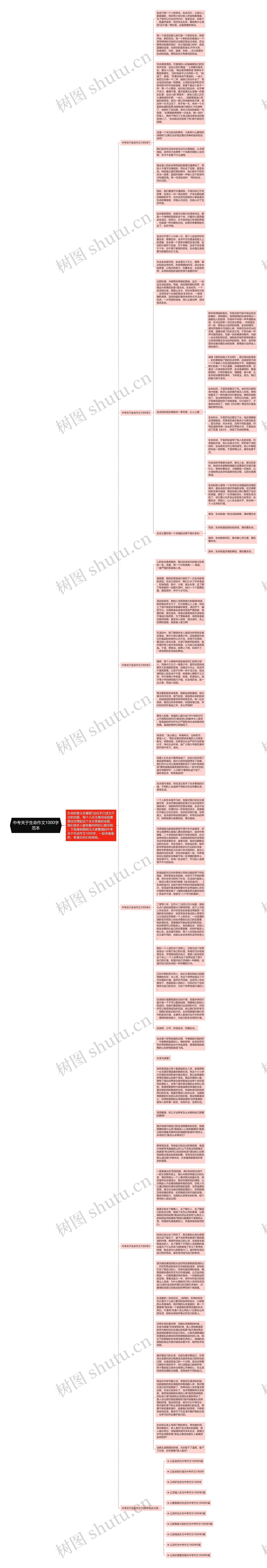 中考关于生命作文1000字范本