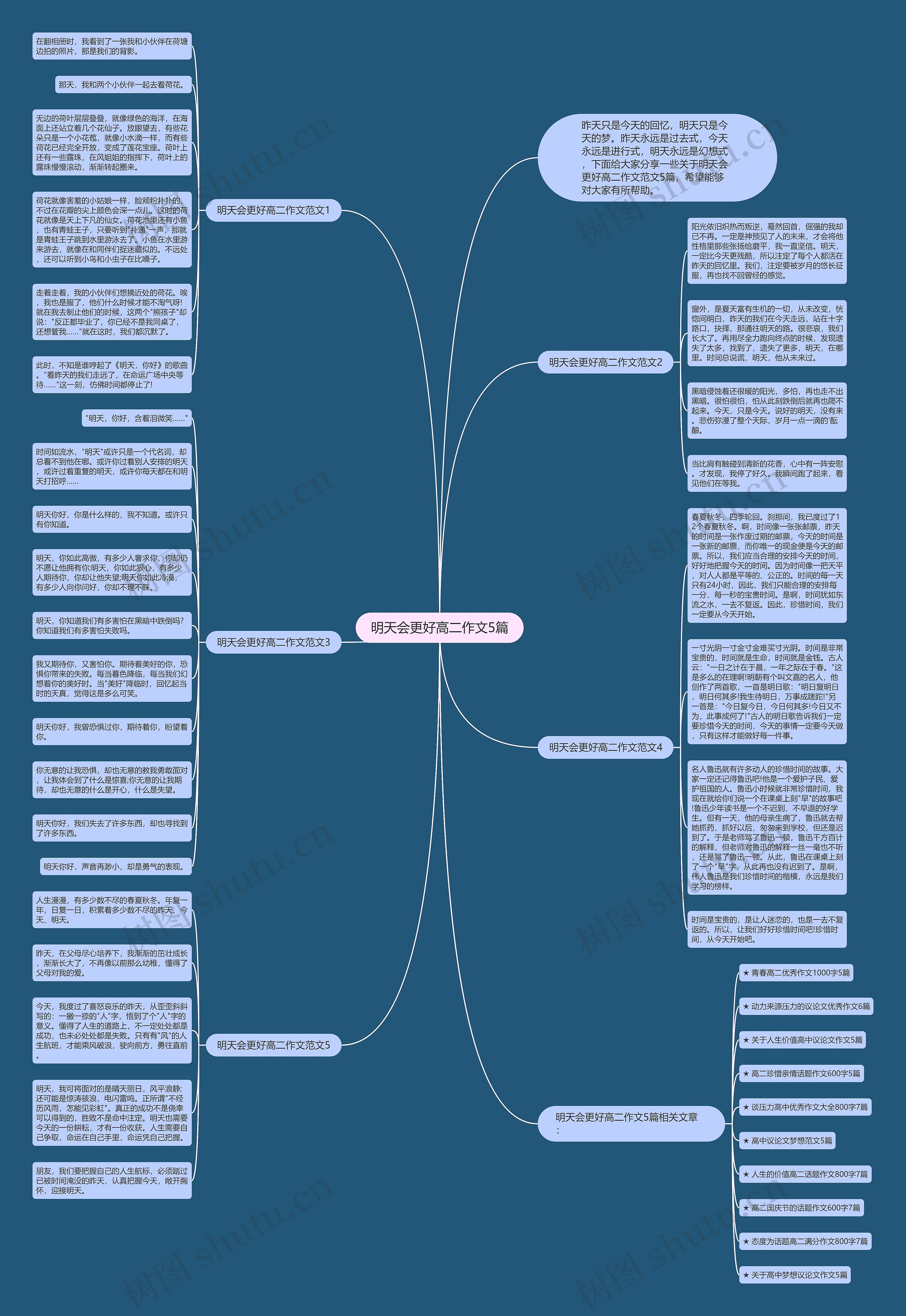 明天会更好高二作文5篇思维导图