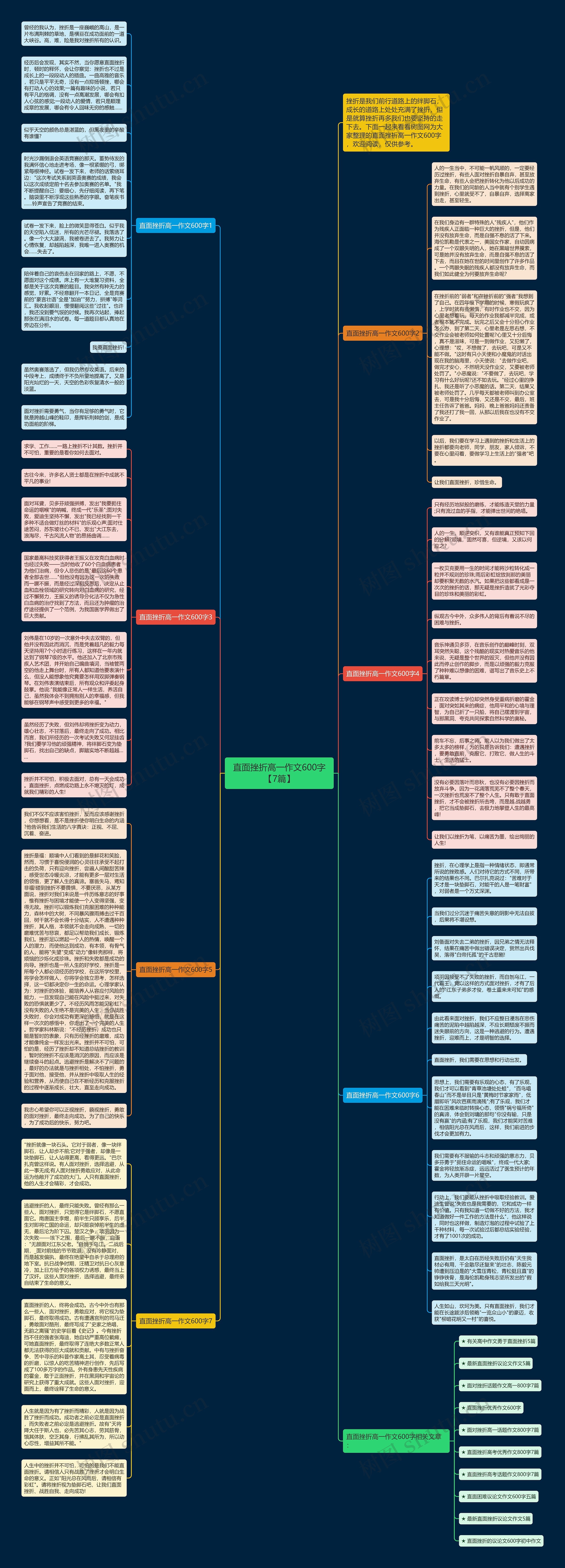 直面挫折高一作文600字【7篇】思维导图