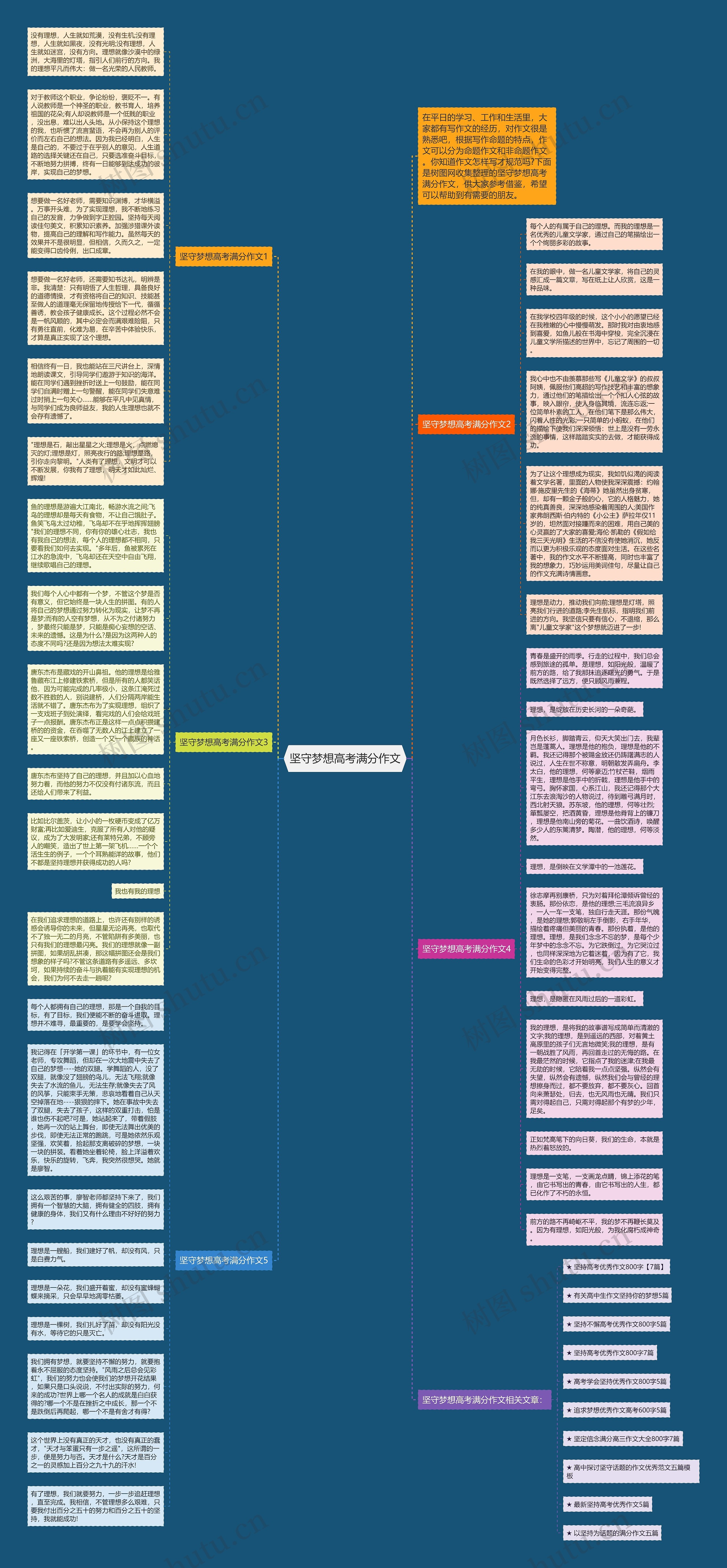 坚守梦想高考满分作文思维导图