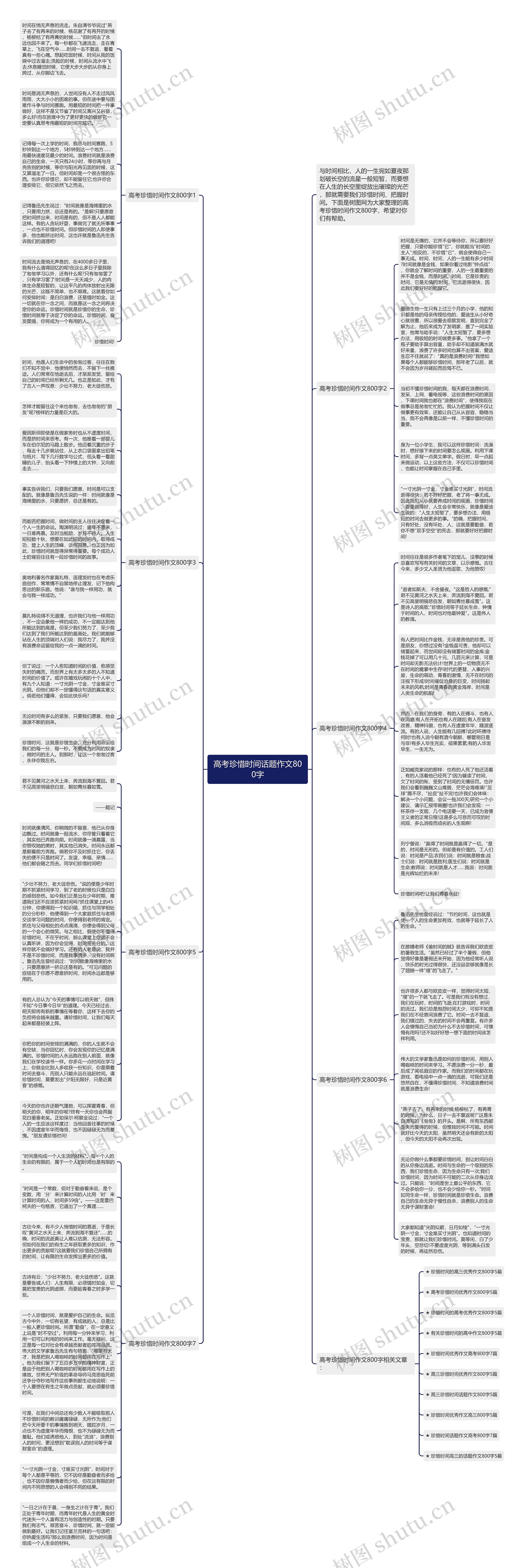 高考珍惜时间话题作文800字思维导图