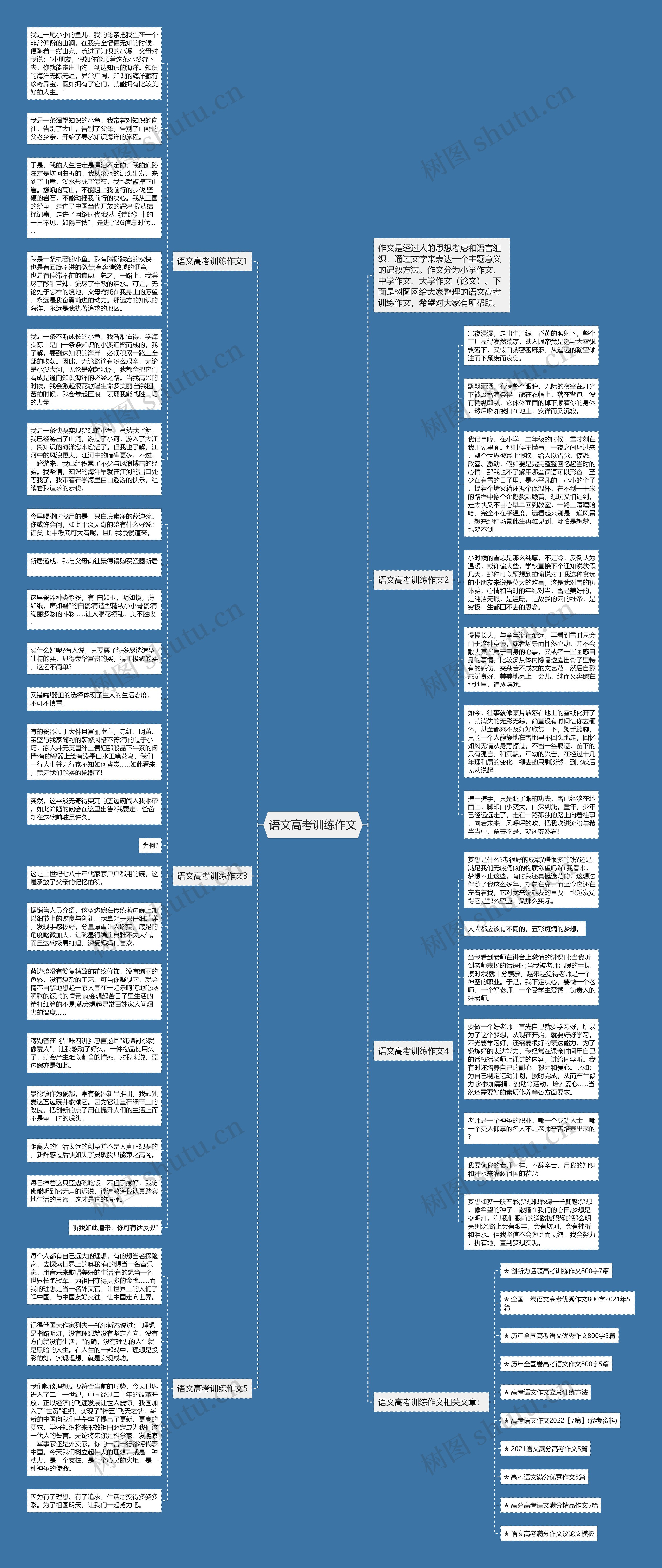 语文高考训练作文思维导图