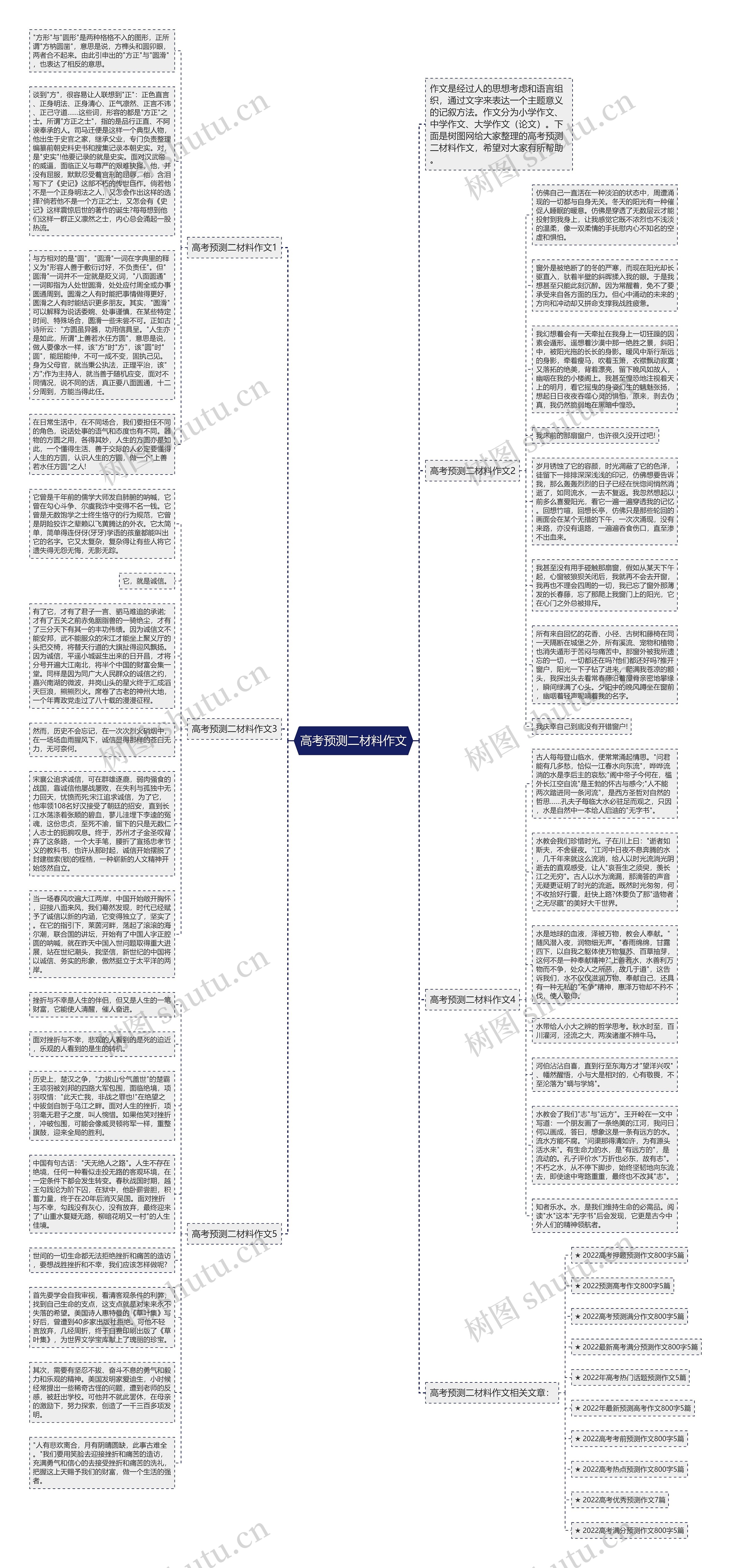高考预测二材料作文思维导图