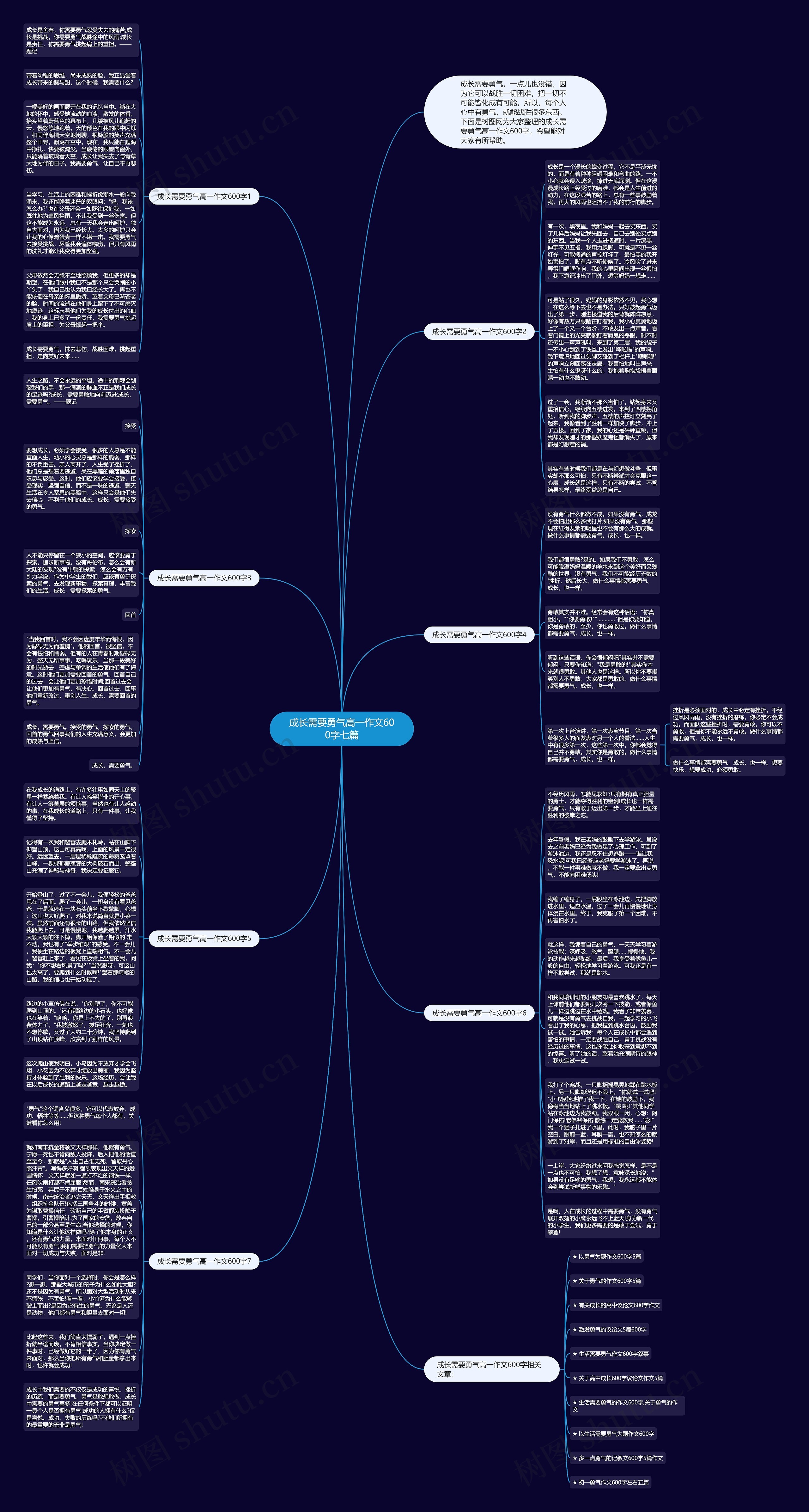 成长需要勇气高一作文600字七篇思维导图