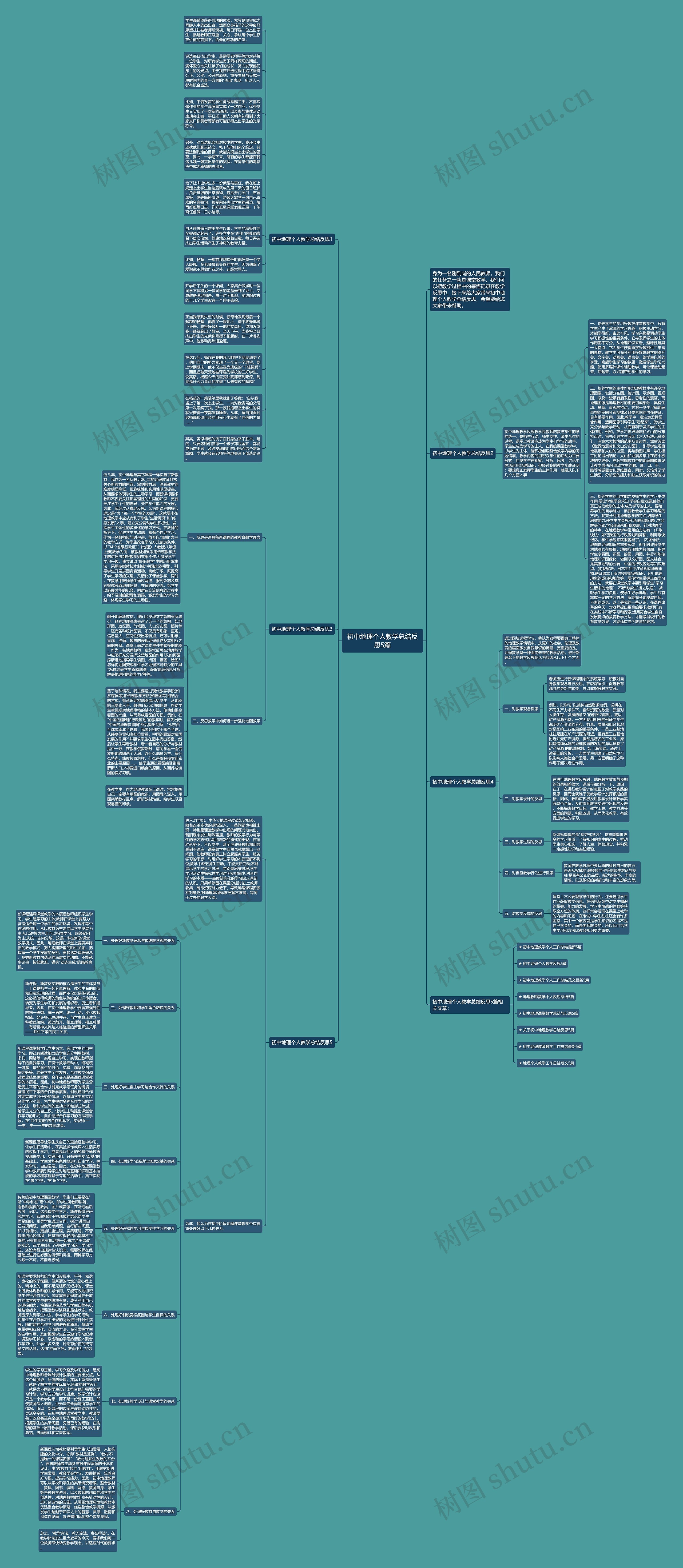 初中地理个人教学总结反思5篇思维导图