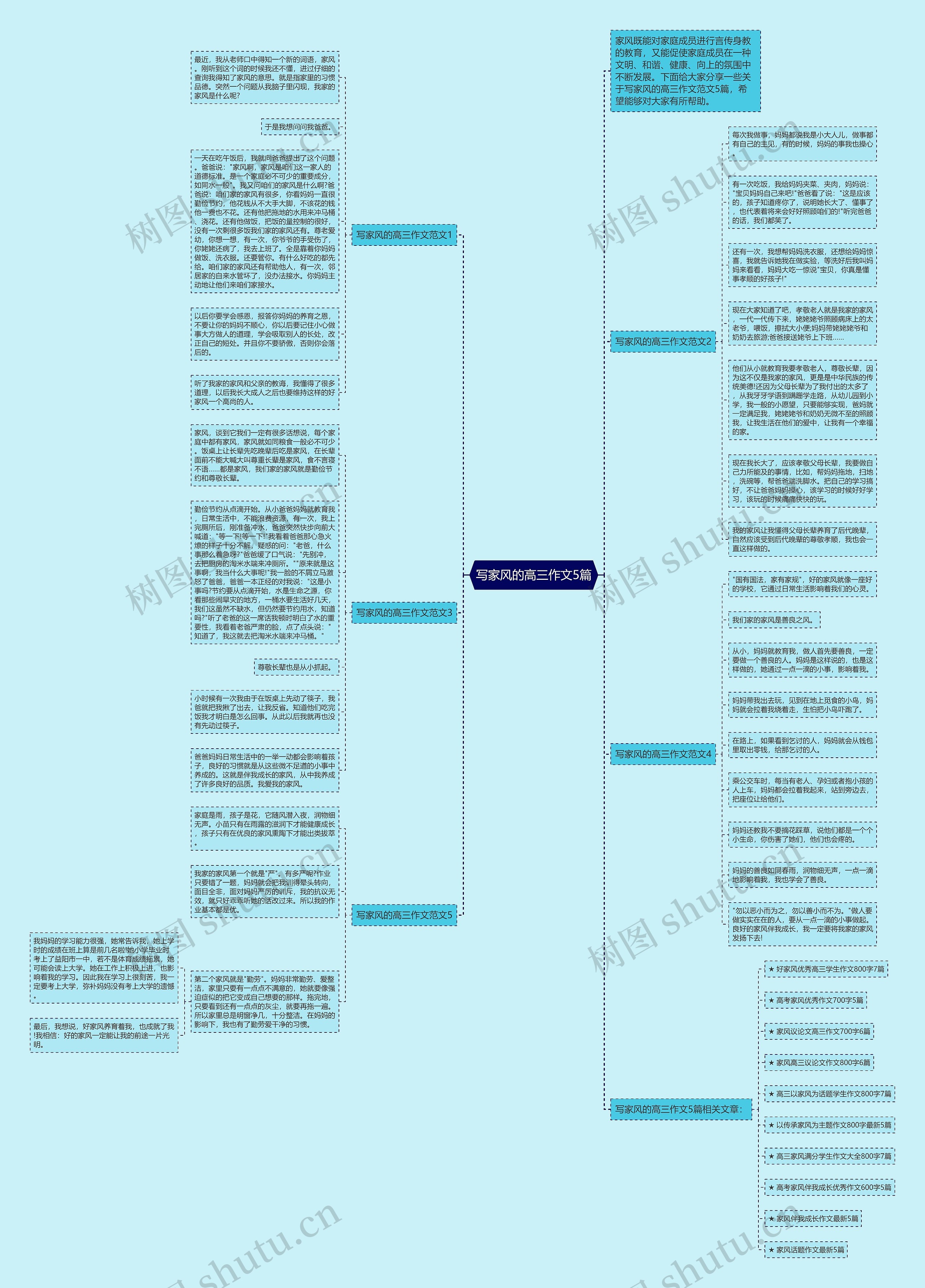 写家风的高三作文5篇思维导图