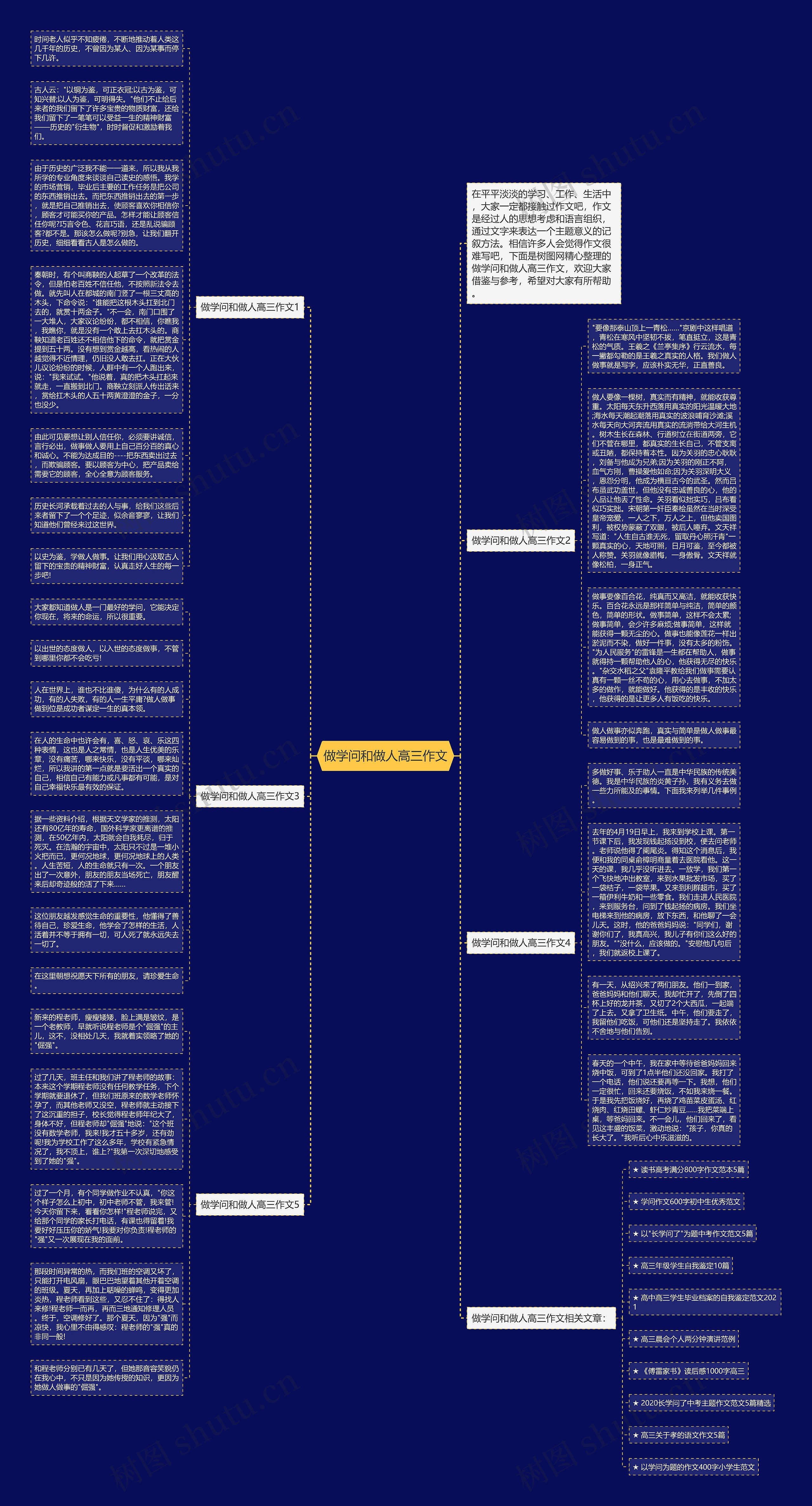 做学问和做人高三作文思维导图
