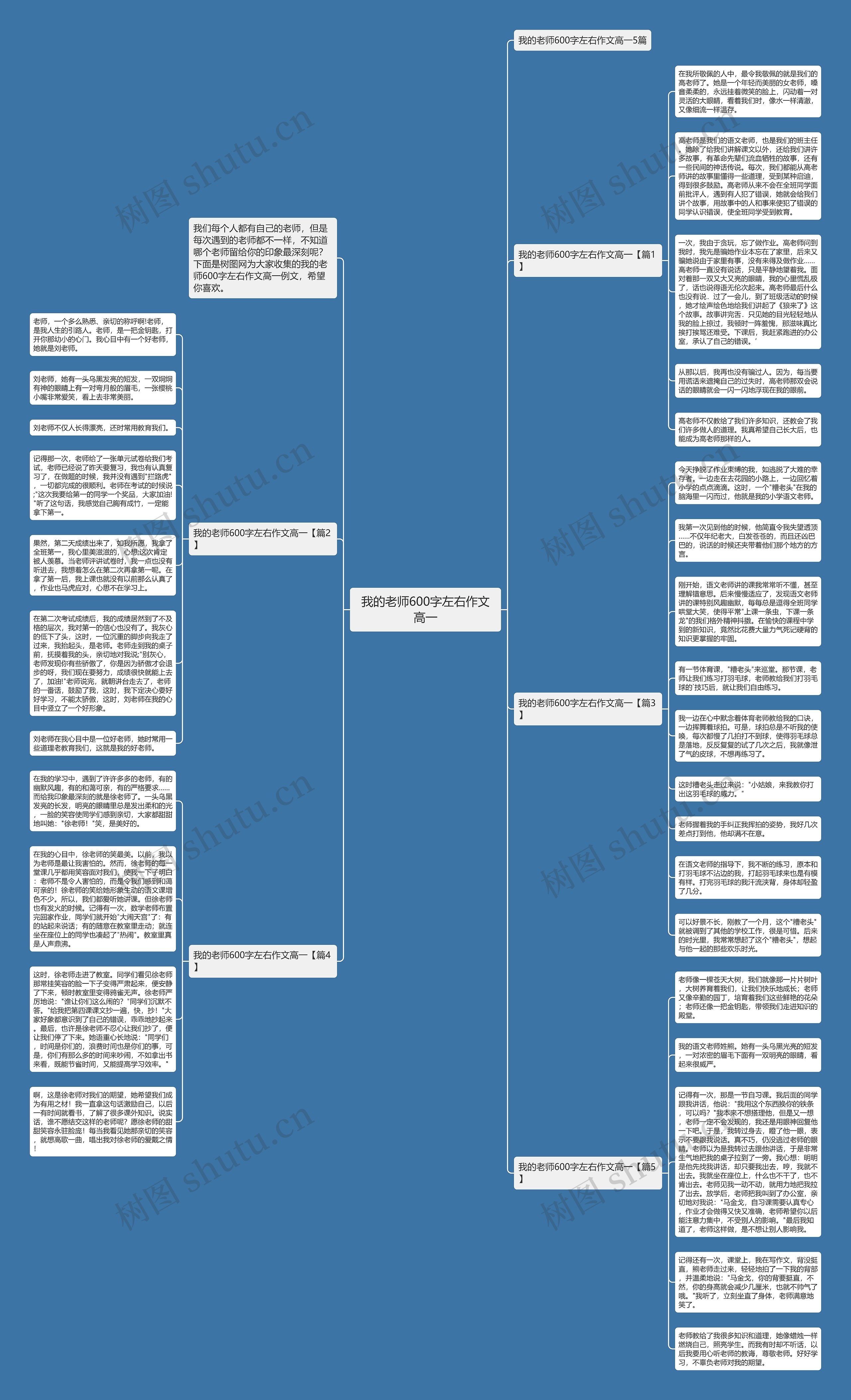 我的老师600字左右作文高一思维导图