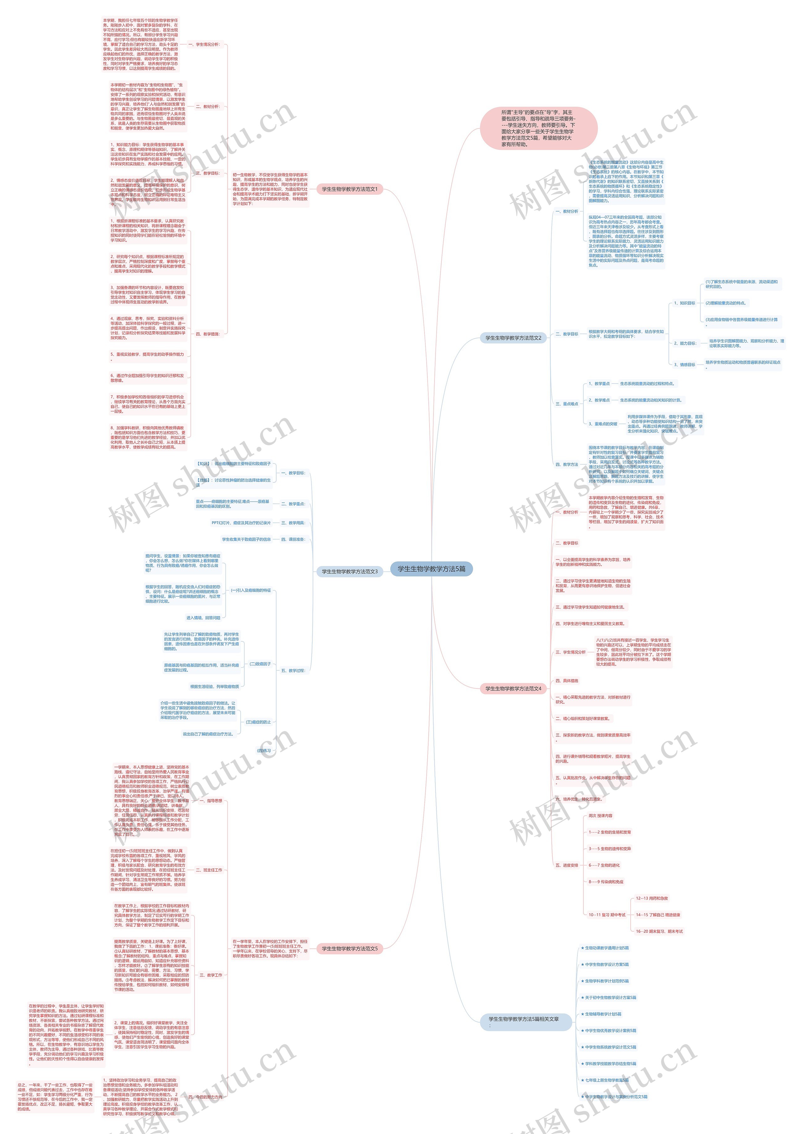 学生生物学教学方法5篇思维导图