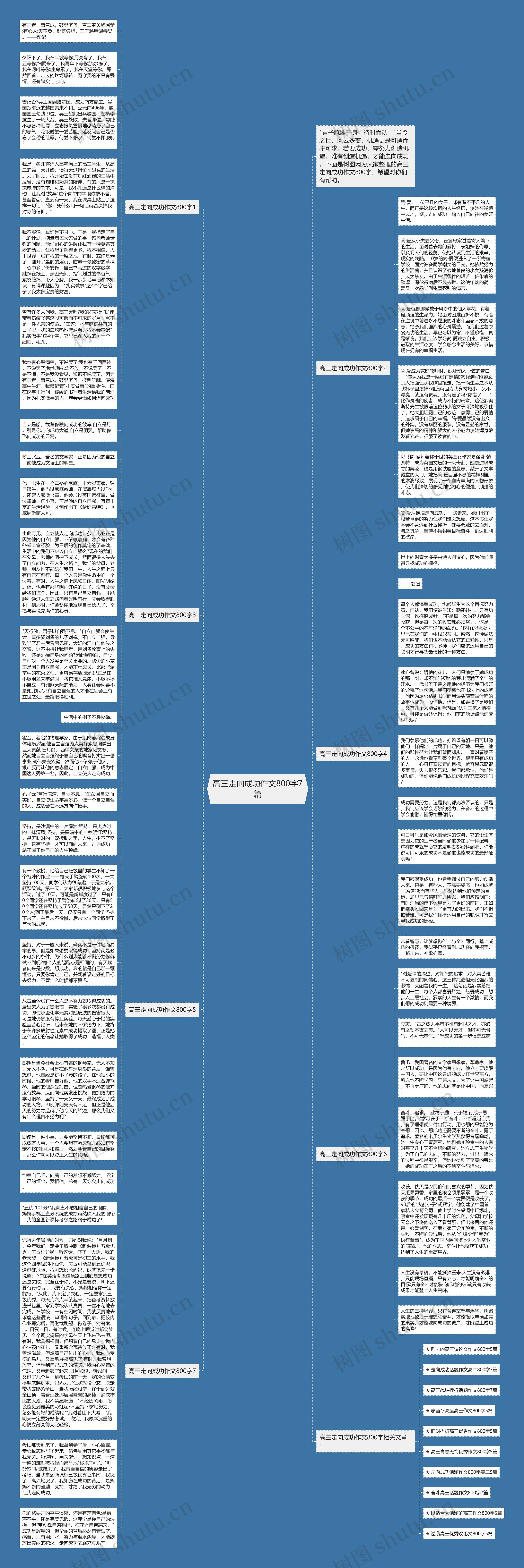 高三走向成功作文800字7篇思维导图