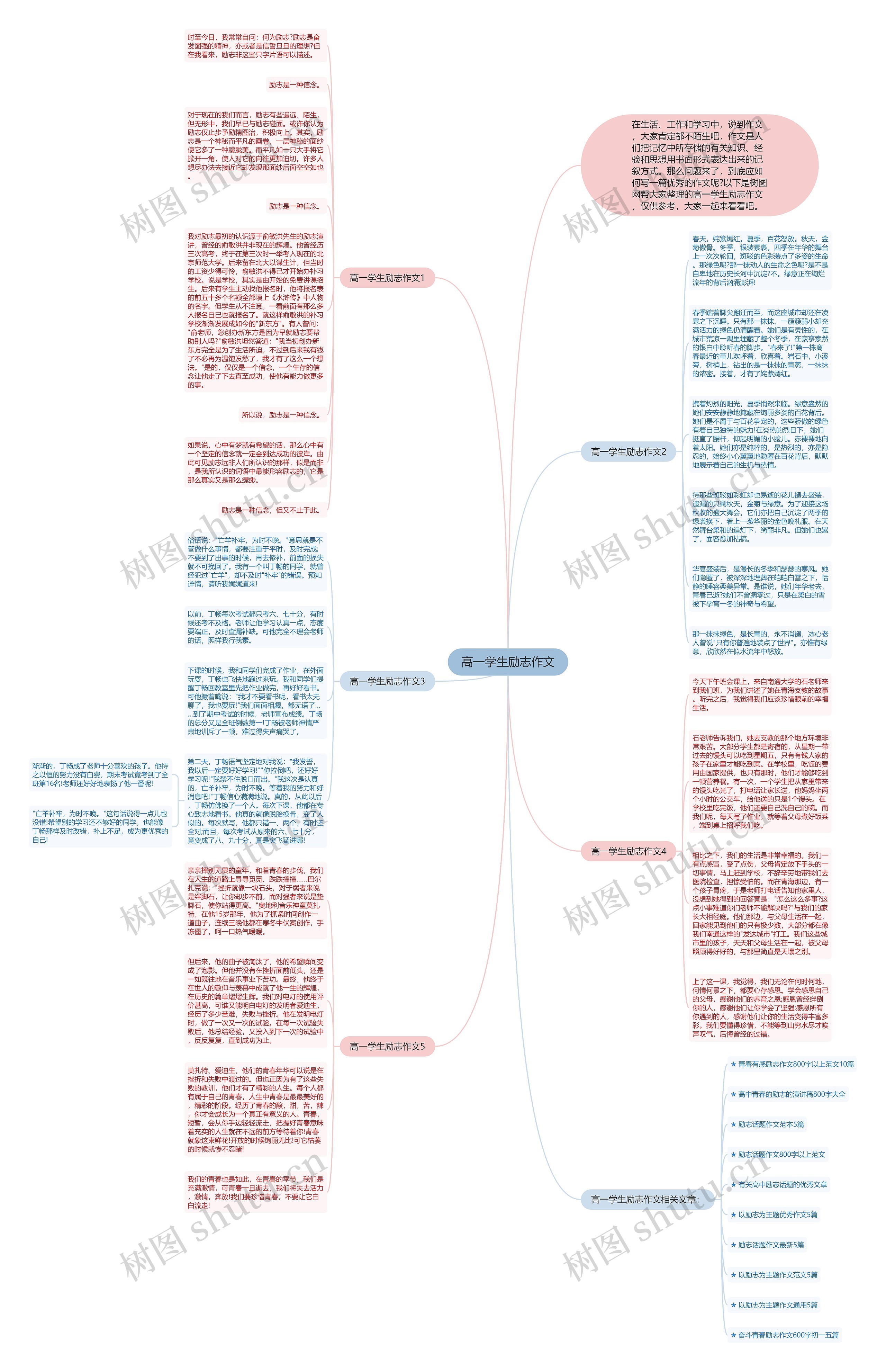 高一学生励志作文思维导图