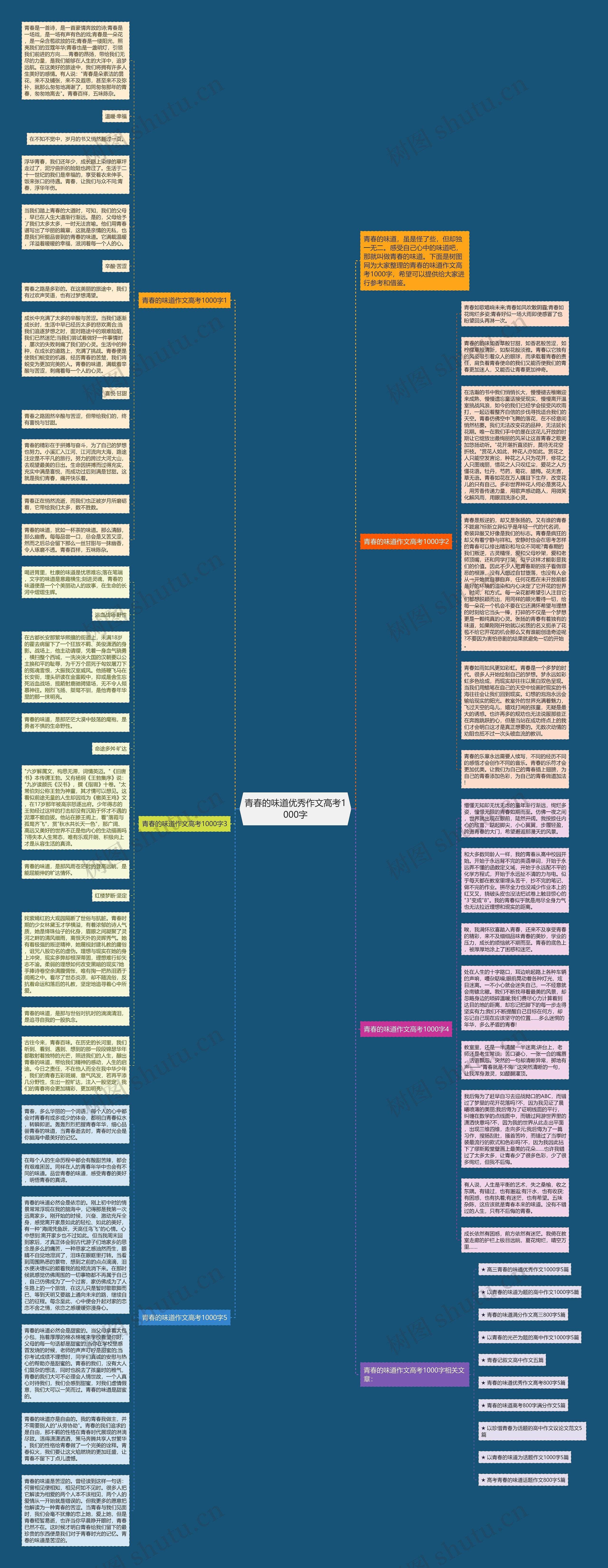 青春的味道优秀作文高考1000字思维导图