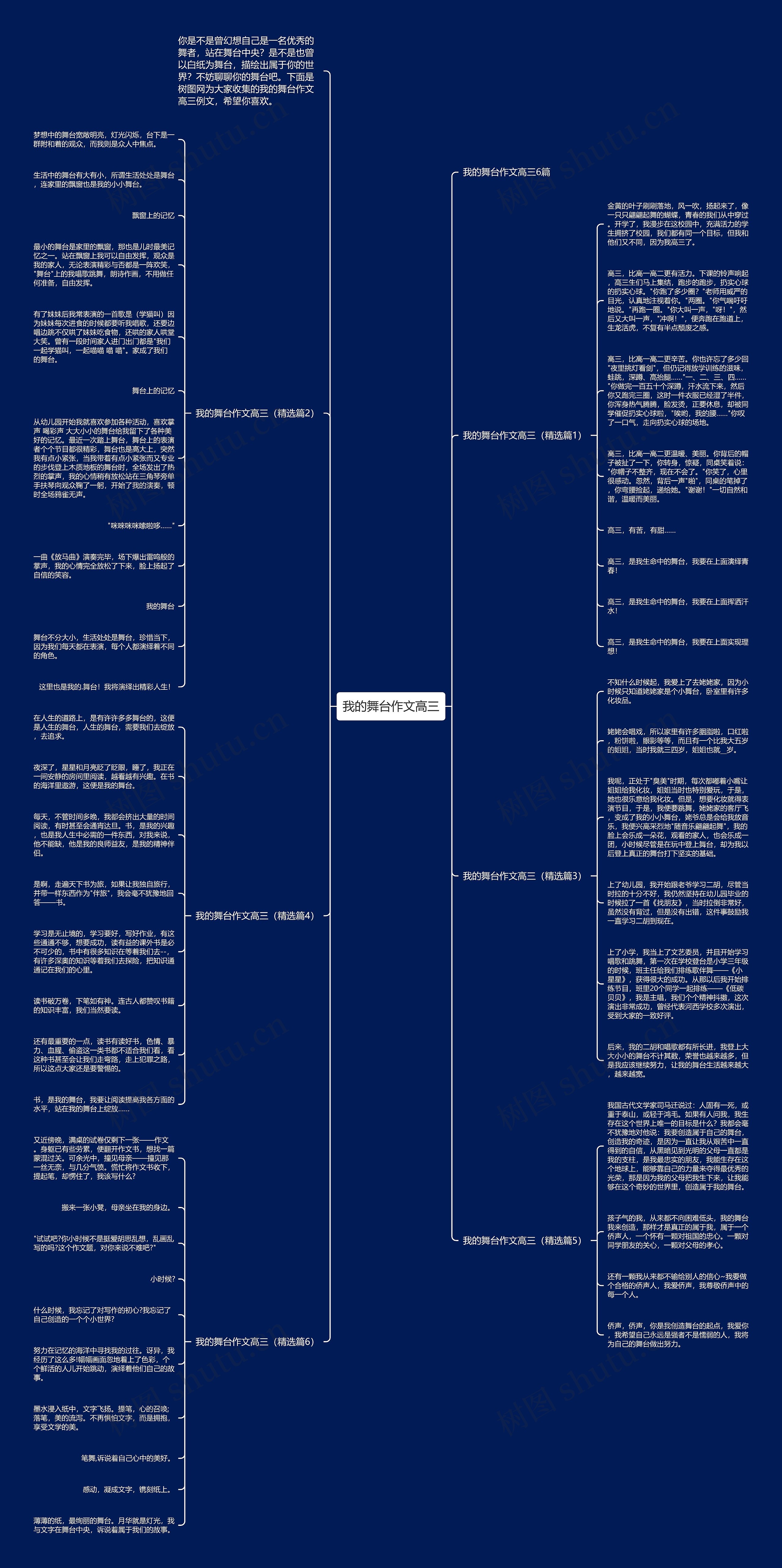 我的舞台作文高三思维导图