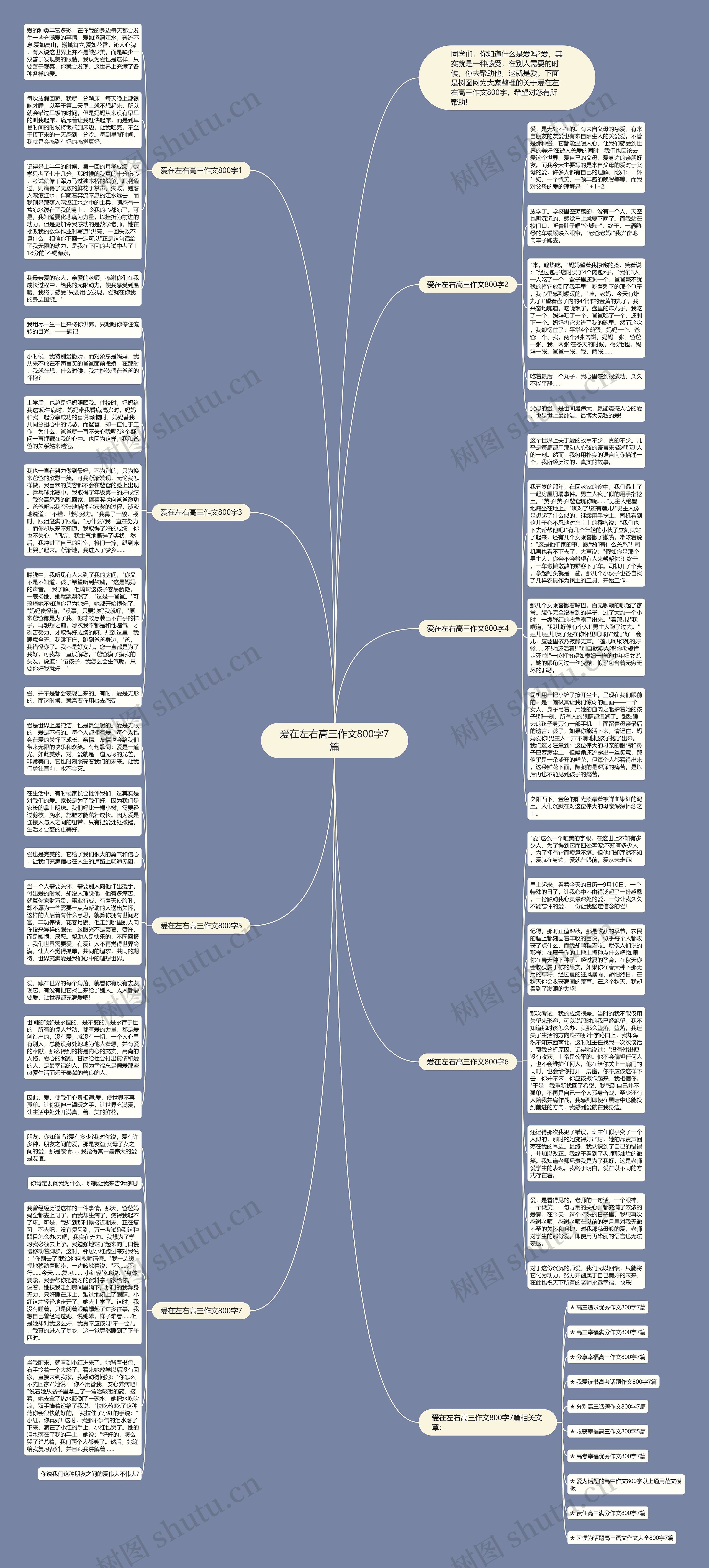 爱在左右高三作文800字7篇思维导图