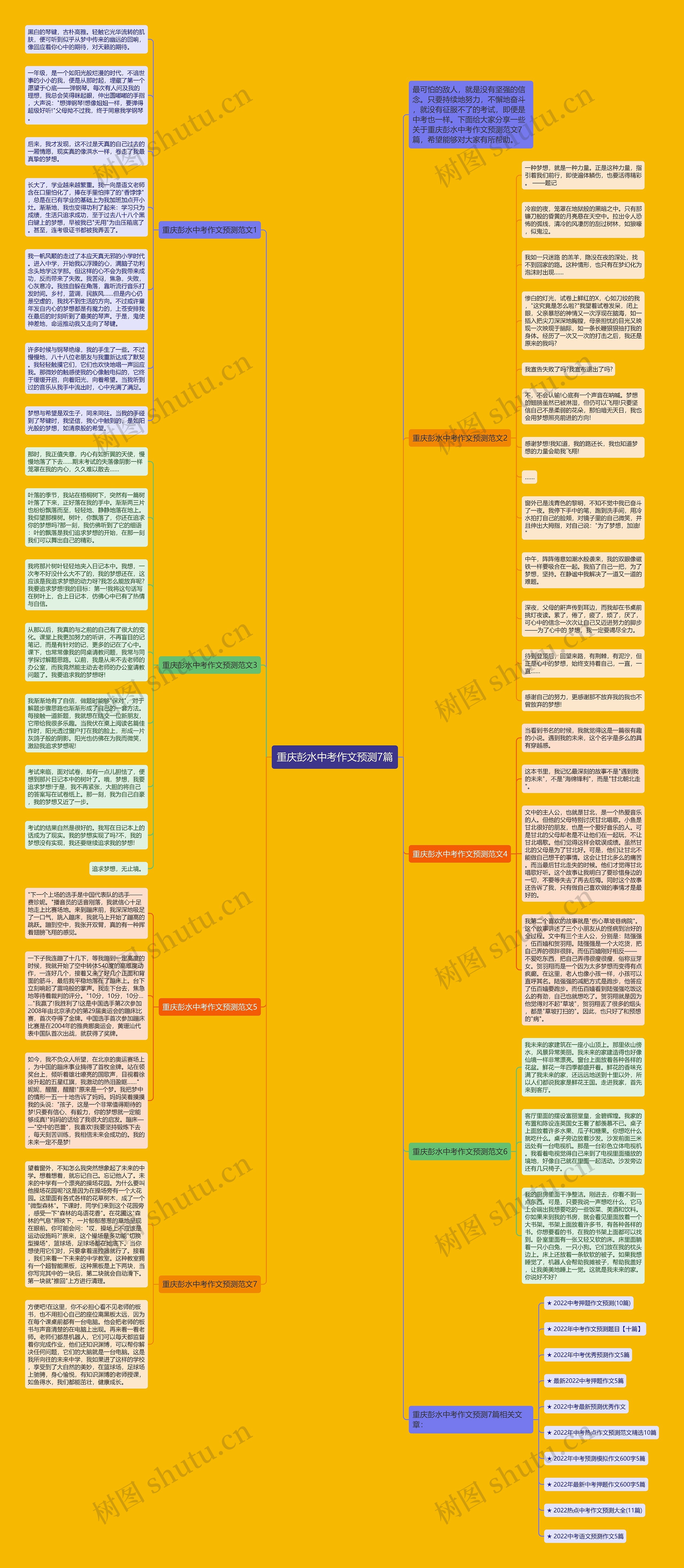 重庆彭水中考作文预测7篇思维导图