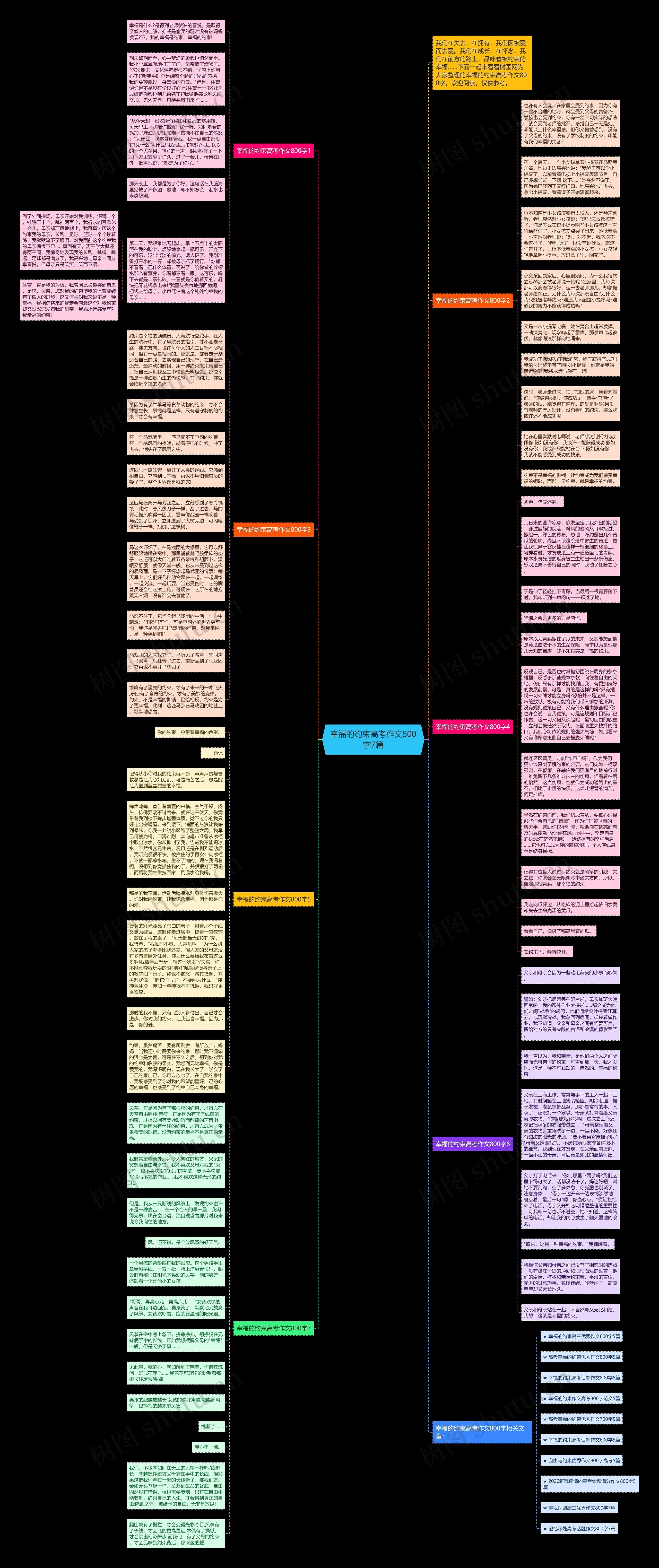 幸福的约束高考作文800字7篇思维导图