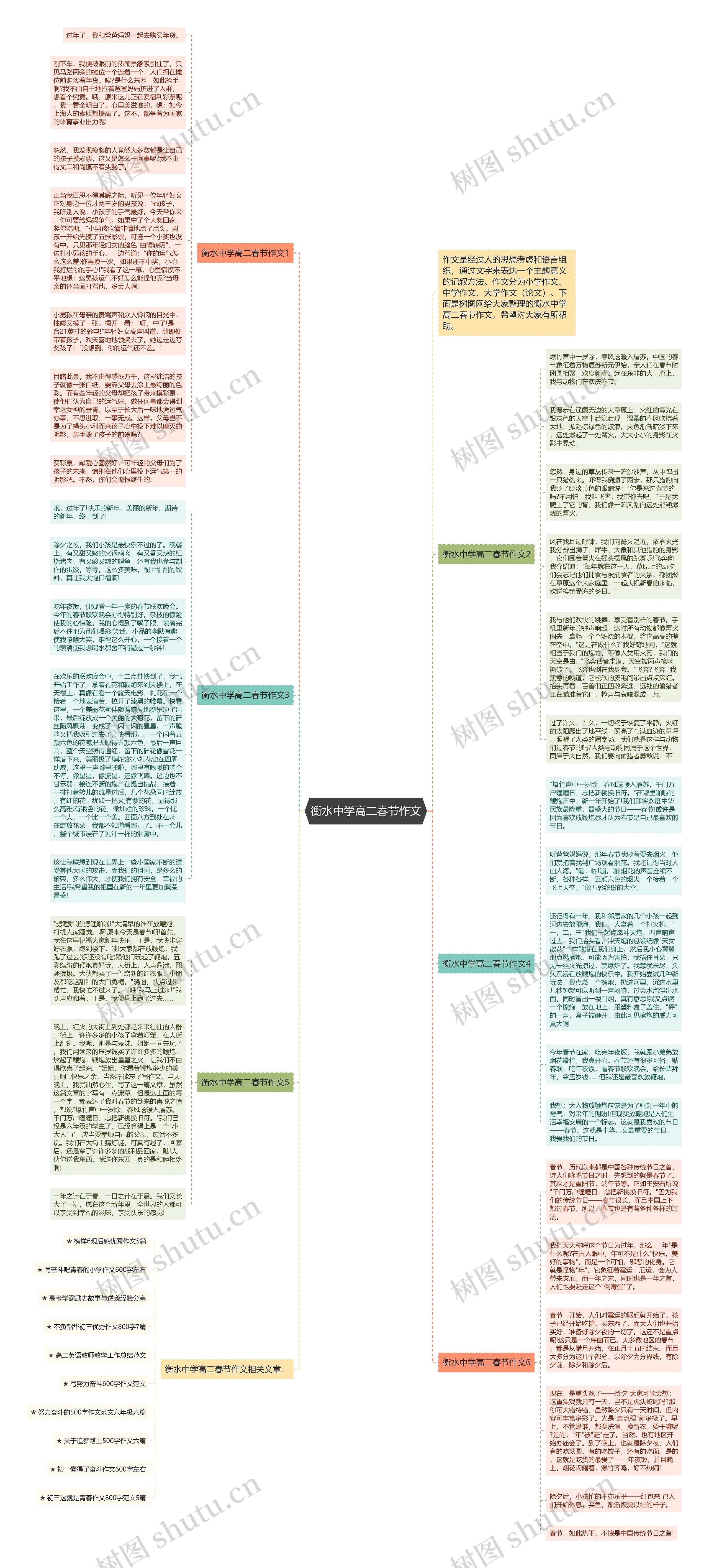 衡水中学高二春节作文思维导图