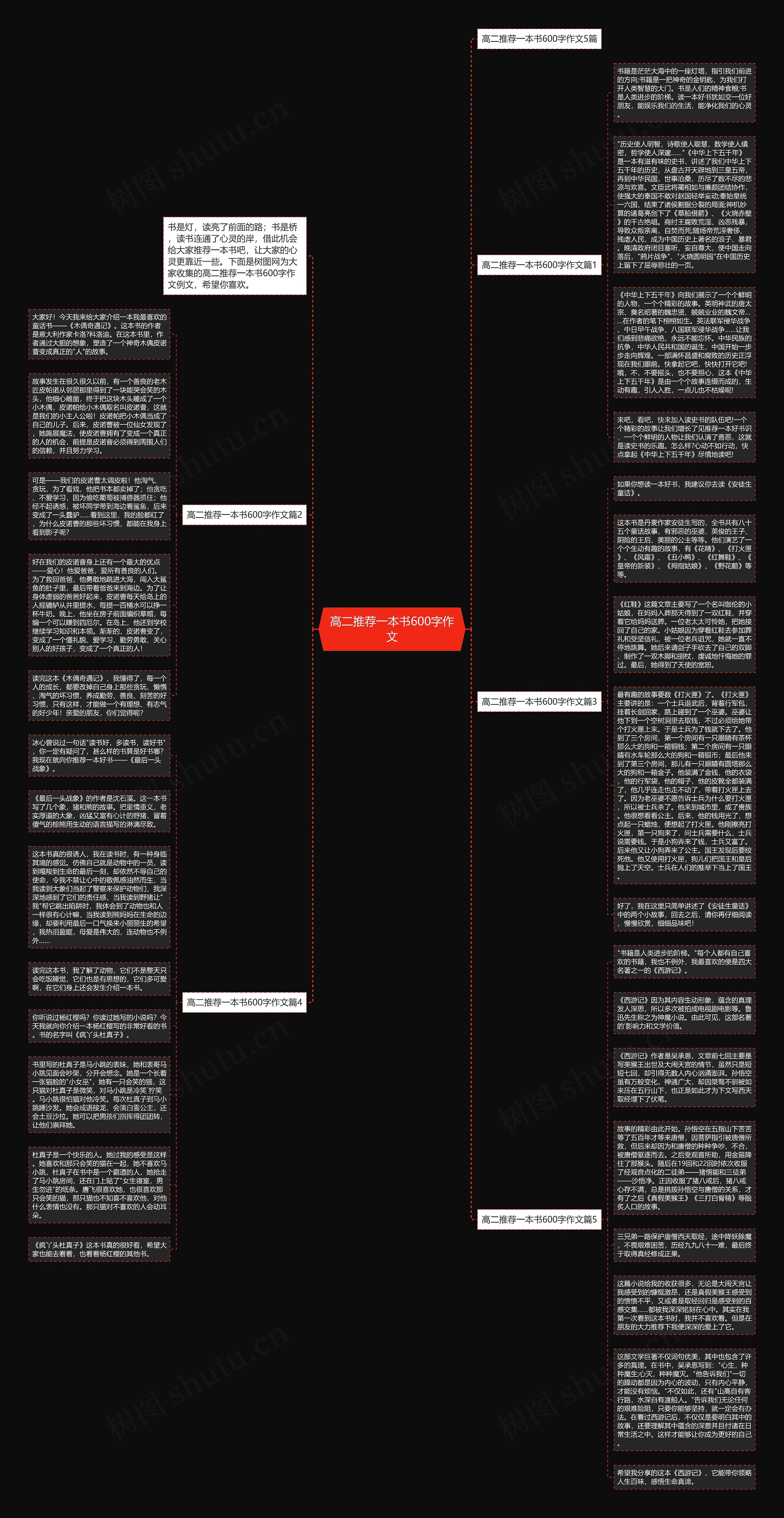 高二推荐一本书600字作文思维导图