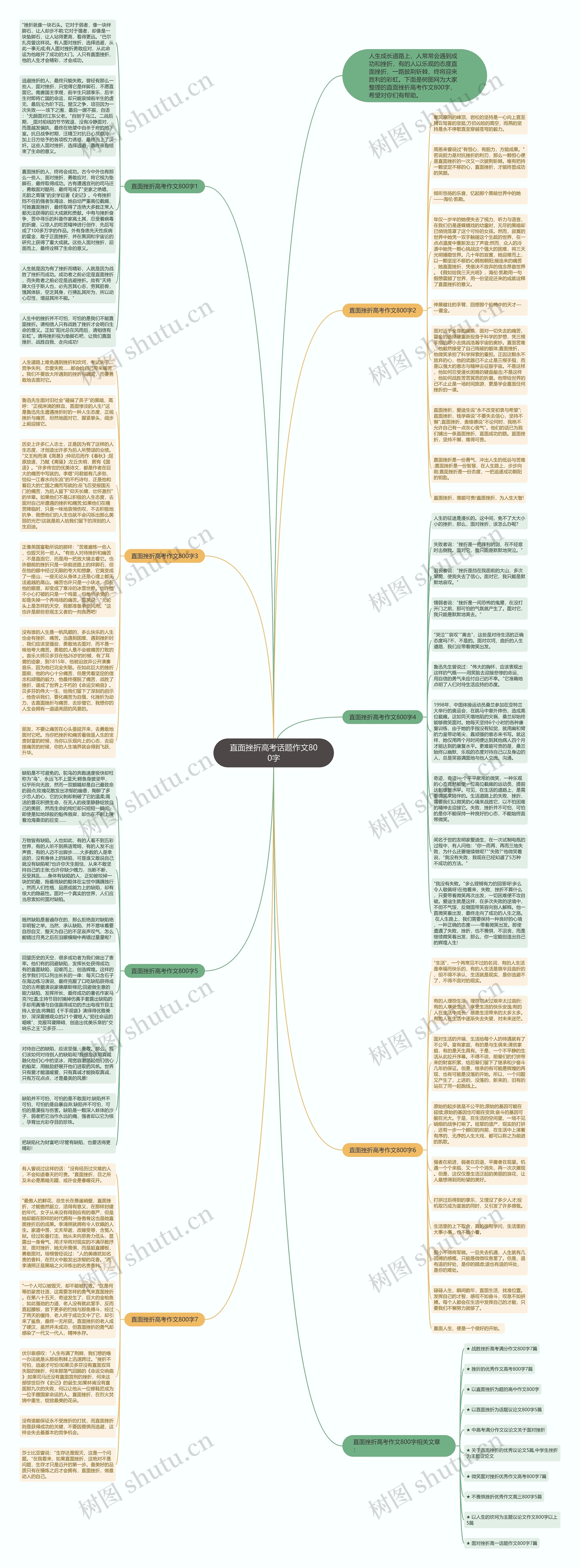 直面挫折高考话题作文800字思维导图
