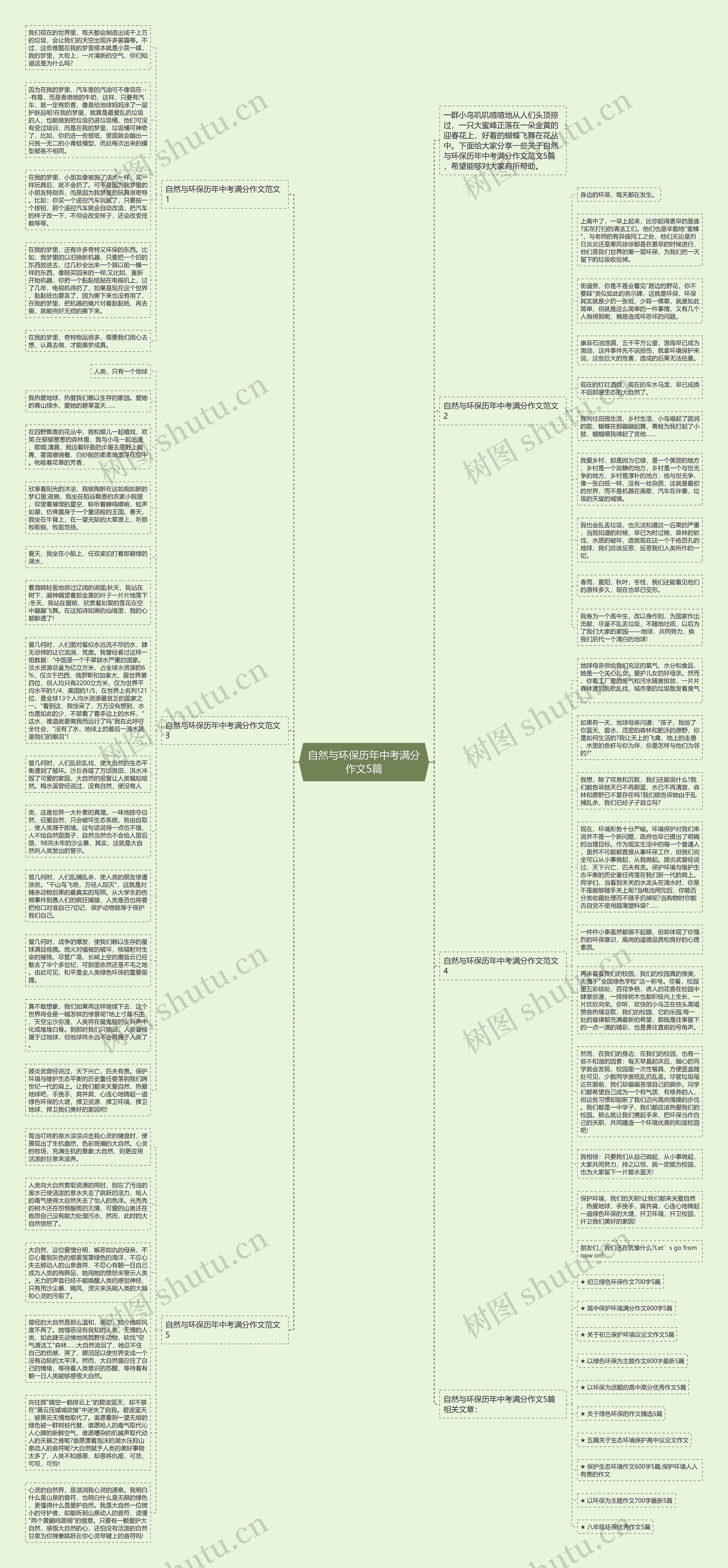 自然与环保历年中考满分作文5篇