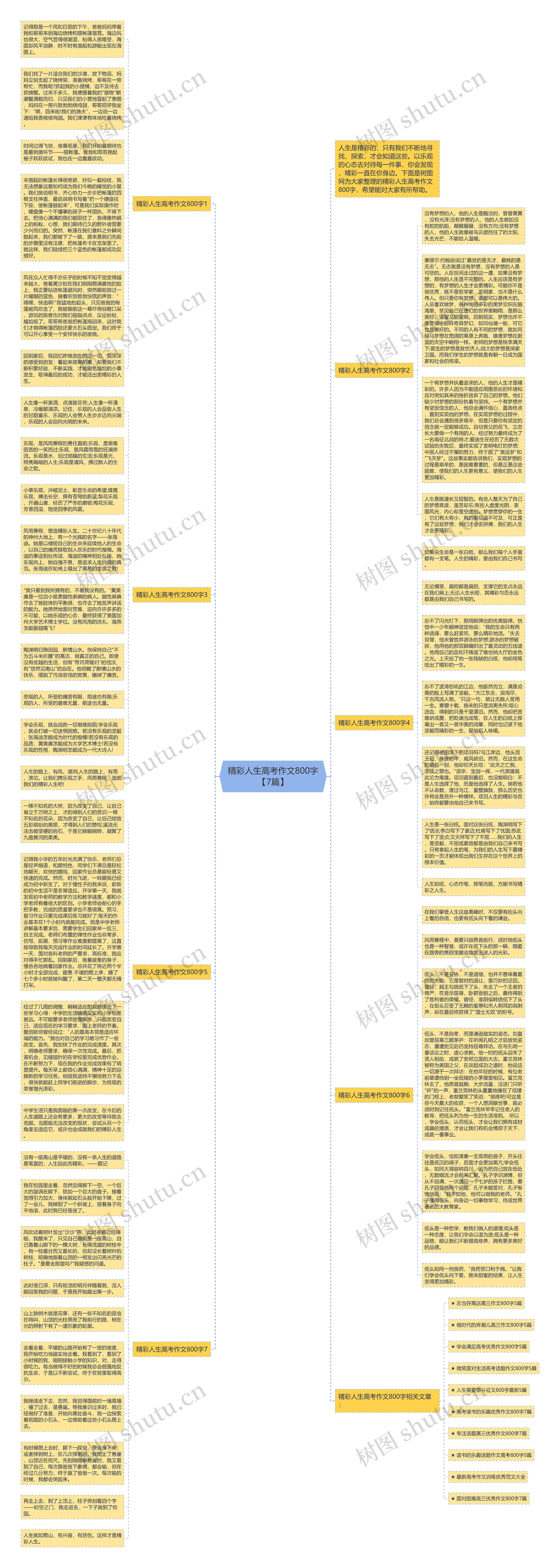 精彩人生高考作文800字【7篇】思维导图
