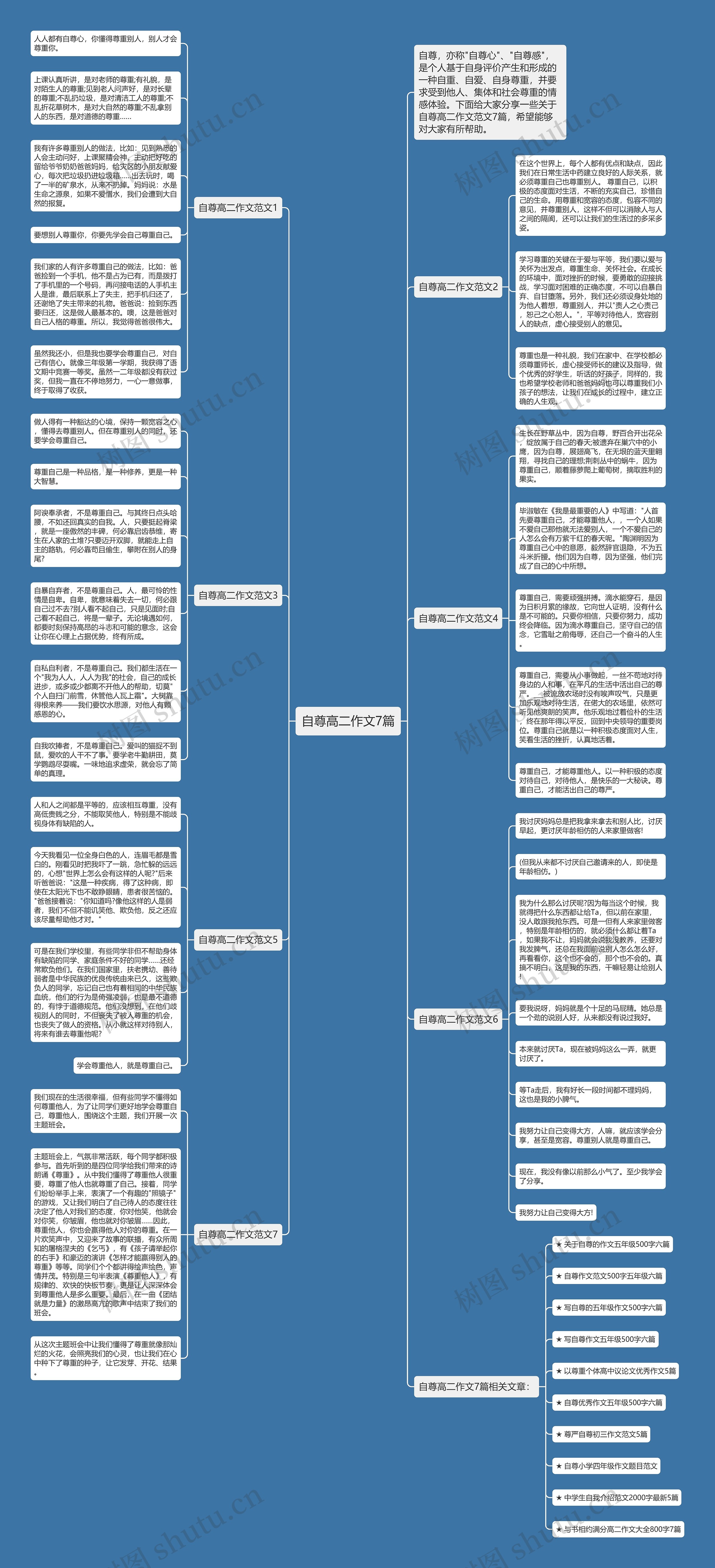 自尊高二作文7篇思维导图
