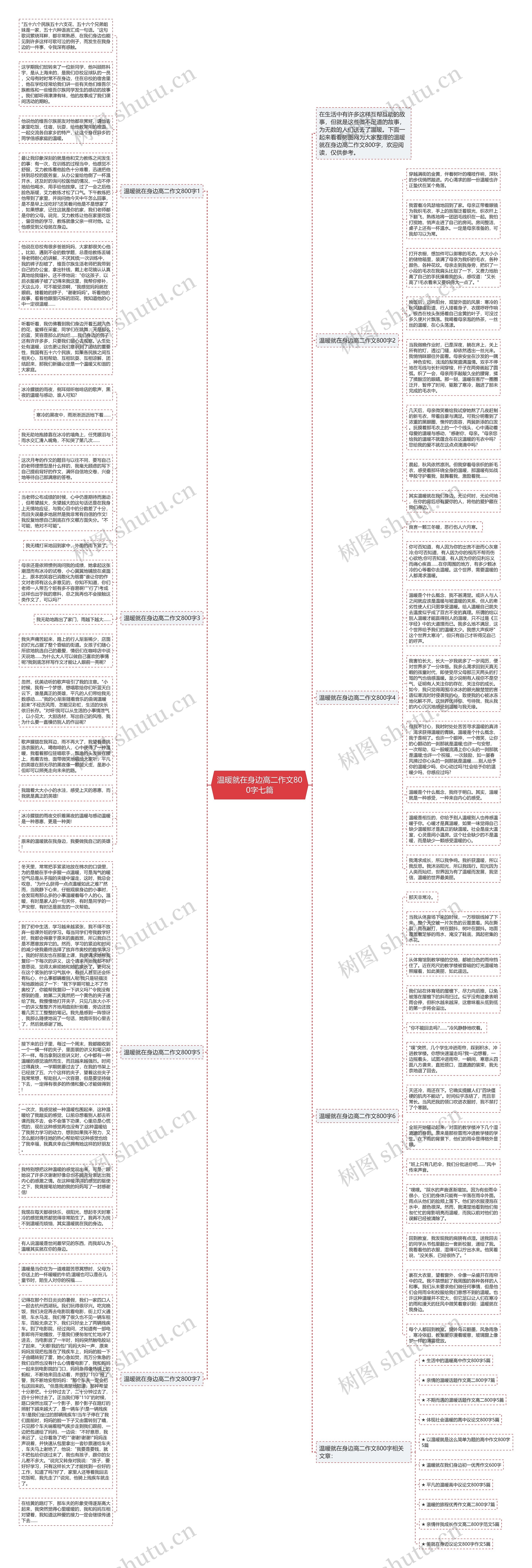 温暖就在身边高二作文800字七篇思维导图