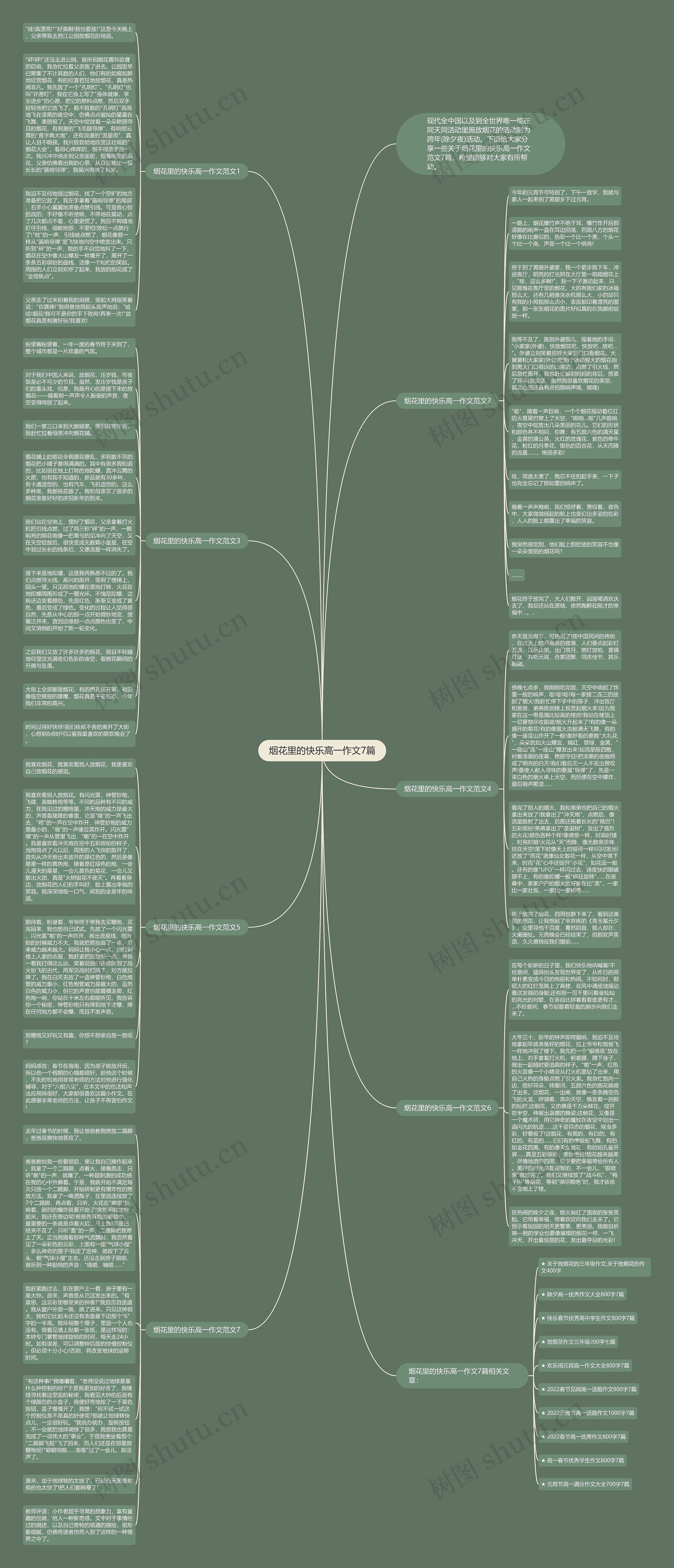 烟花里的快乐高一作文7篇思维导图