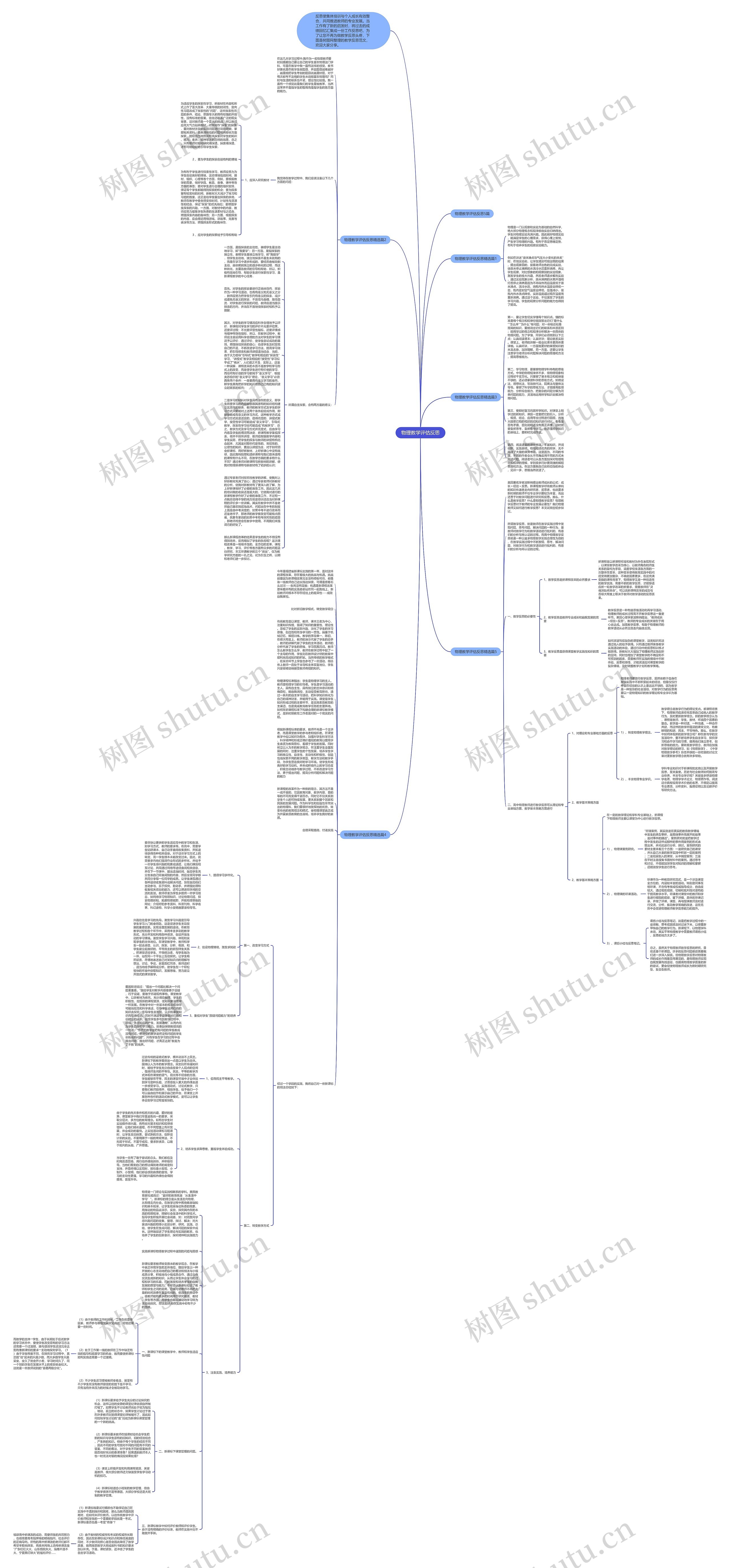 物理教学评估反思思维导图