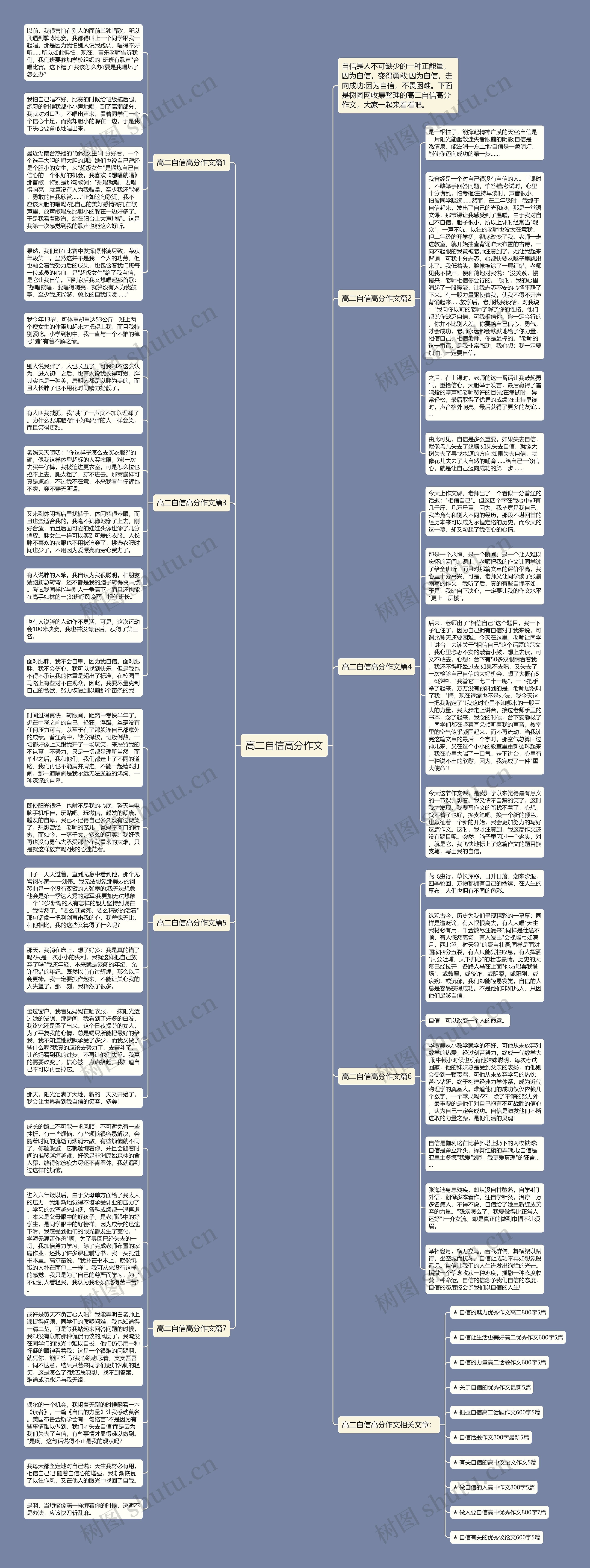 高二自信高分作文思维导图