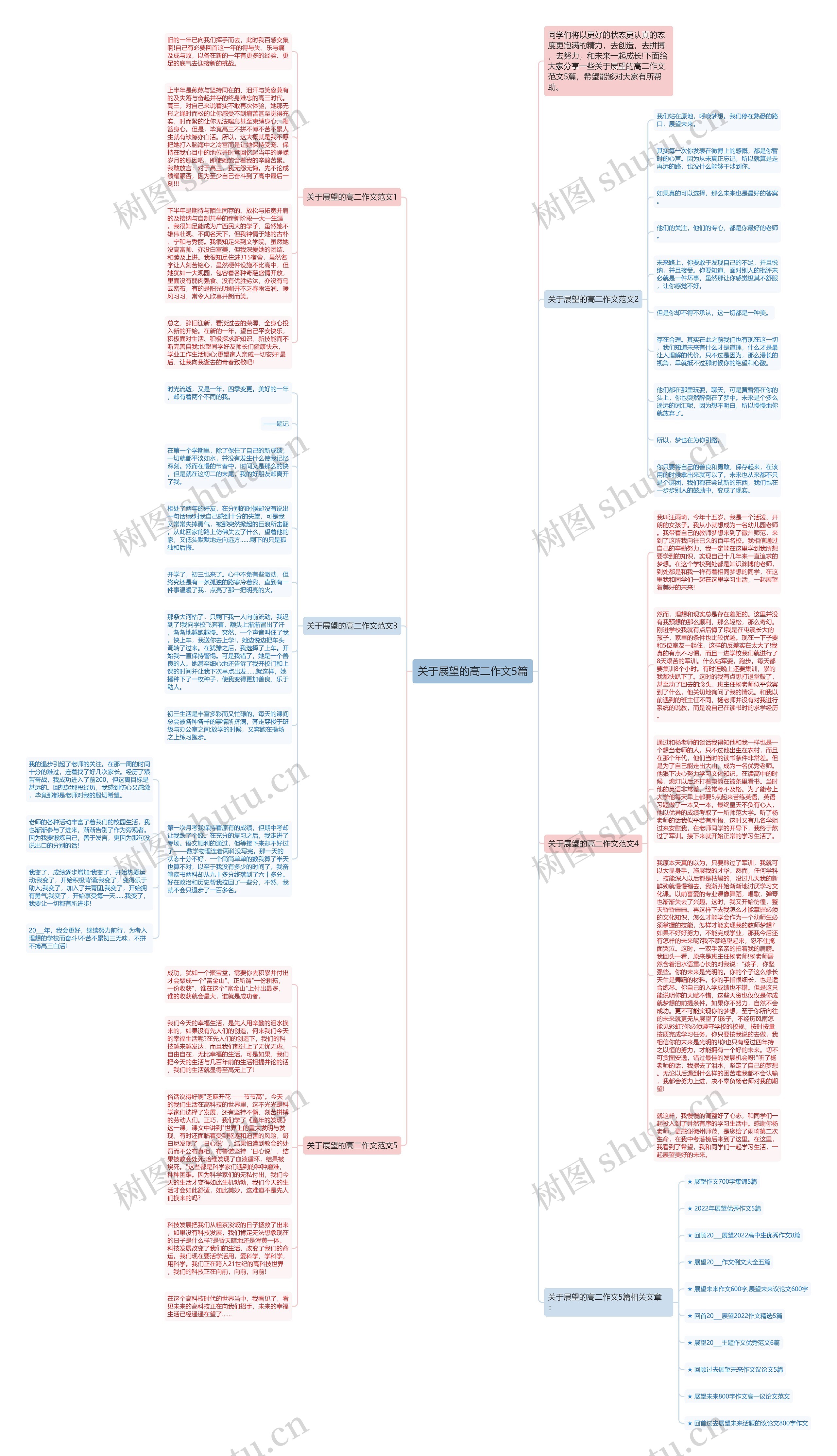 关于展望的高二作文5篇思维导图