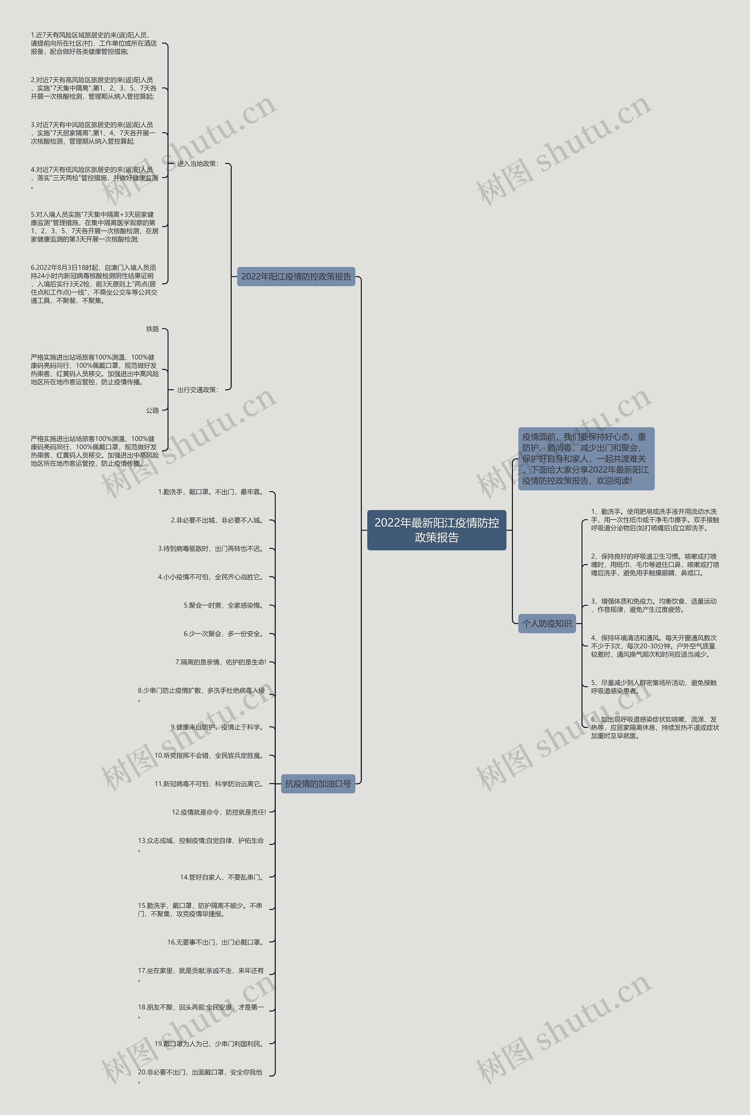 2022年最新阳江疫情防控政策报告思维导图